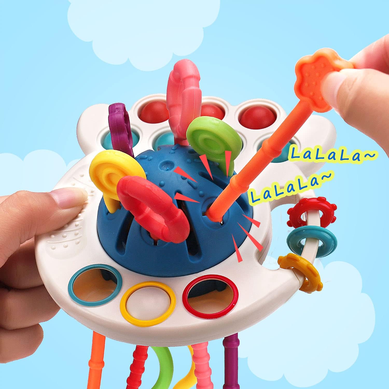 Montessori Pull String Toy for Babies 0-18 Months