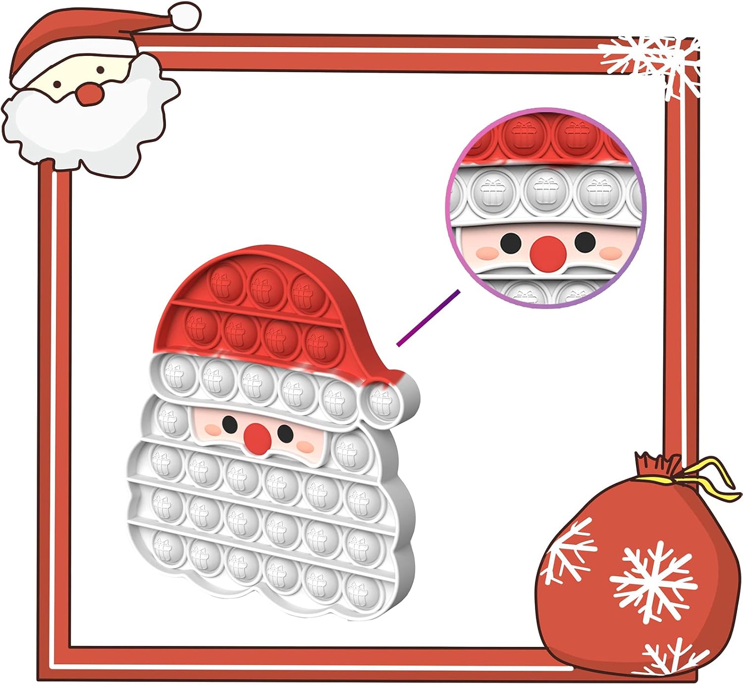 Amplelife Christmas Pop Fidget Toys - Santa Gingerbread Man