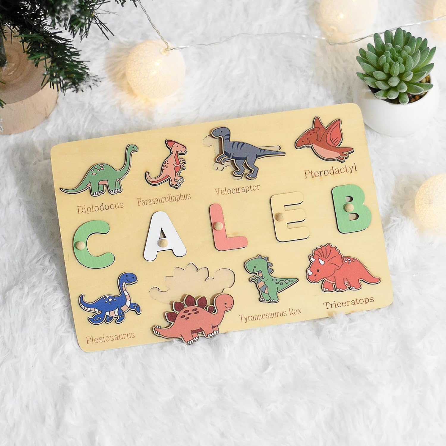 Personalized Name Puzzle - Wooden Montessori Busy Board 1