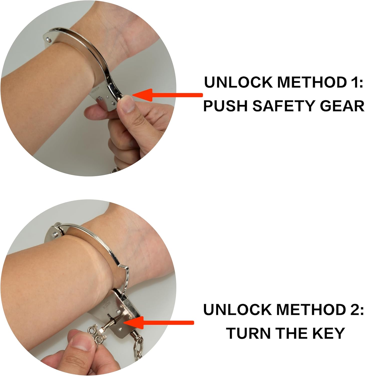 HOHAJIU Toy Metal Handcuffs with Keys 1