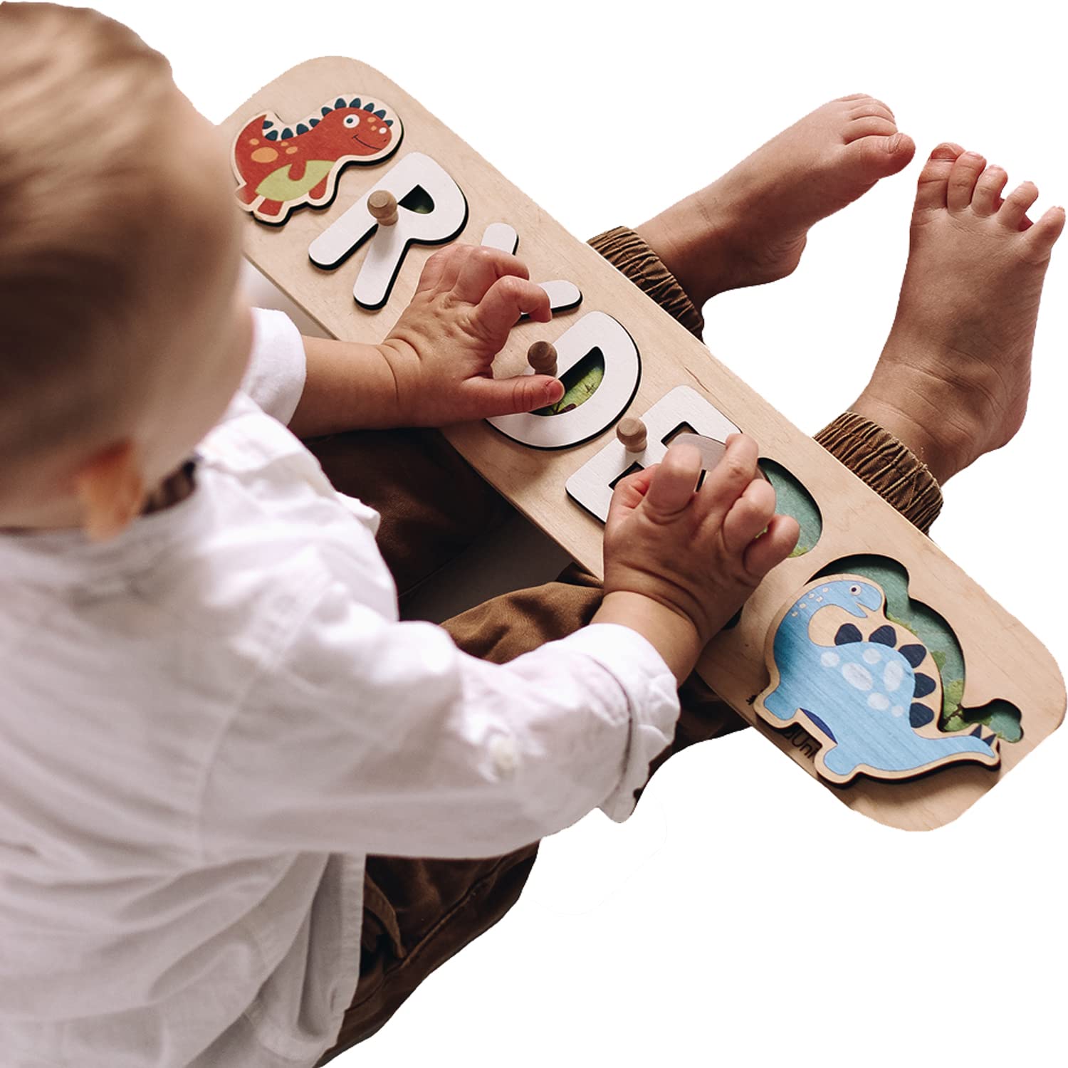 Personalized Wooden Name Puzzle for Kids 1-3 Years Old