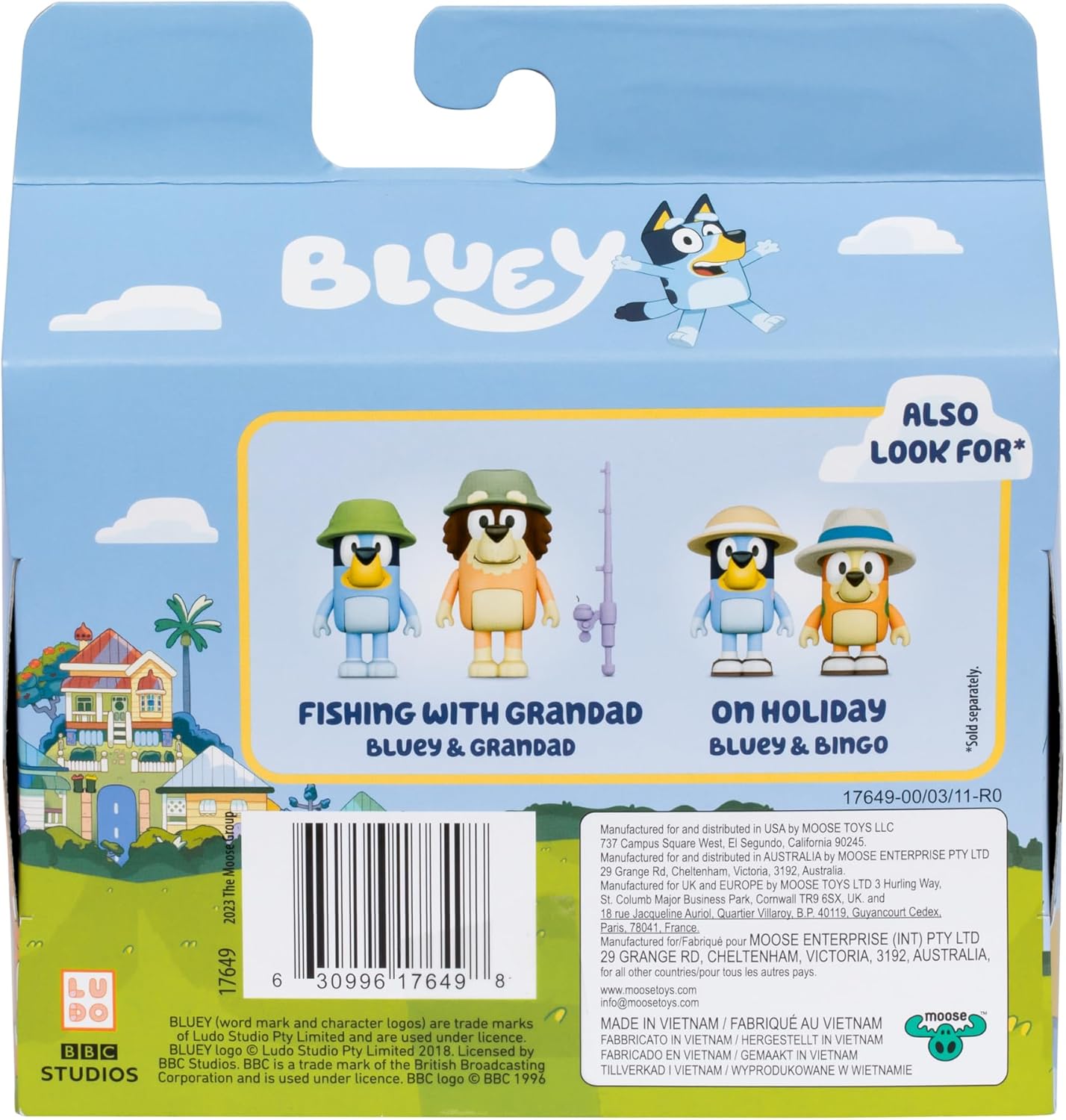 Bluey Figure 2-Pack - Zebra Cheetah Onesies