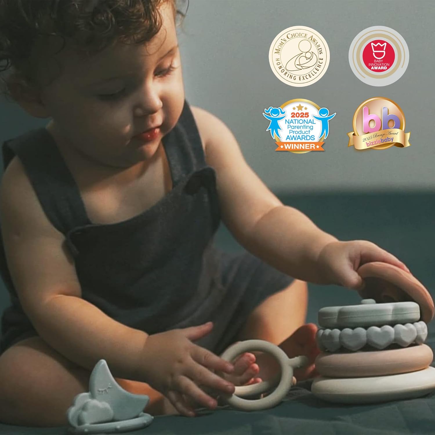 Moonkie Stacks of Circles Teething Toy Set