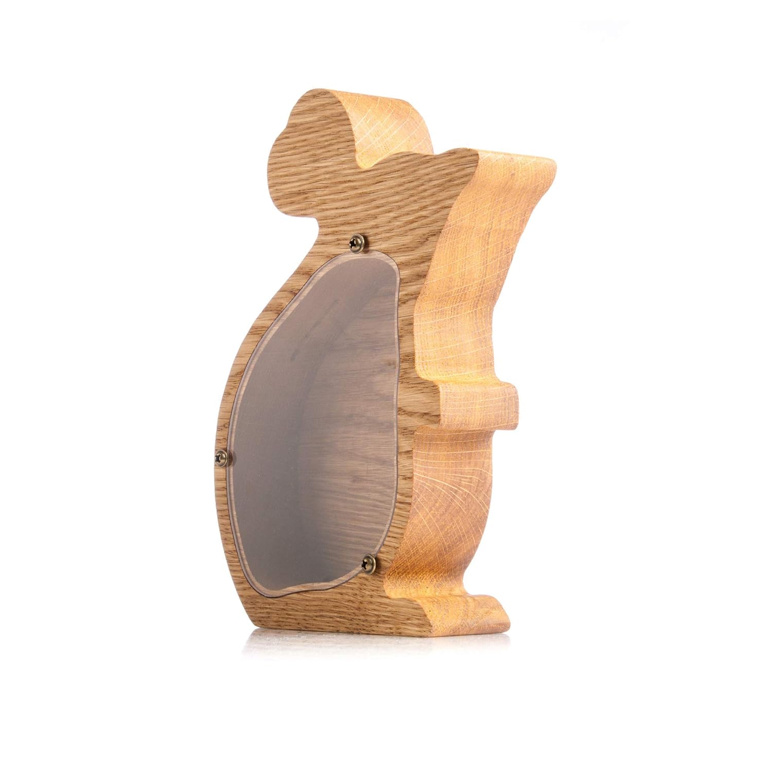 Wooden Piggy Bank with Mouse Design Money Box Frame