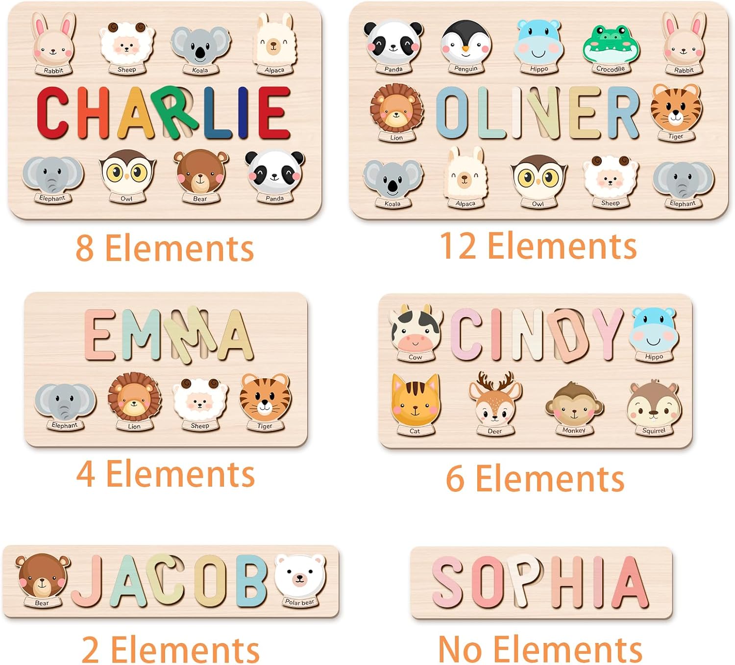 BeneCharm Personalized Name Puzzle for Toddlers