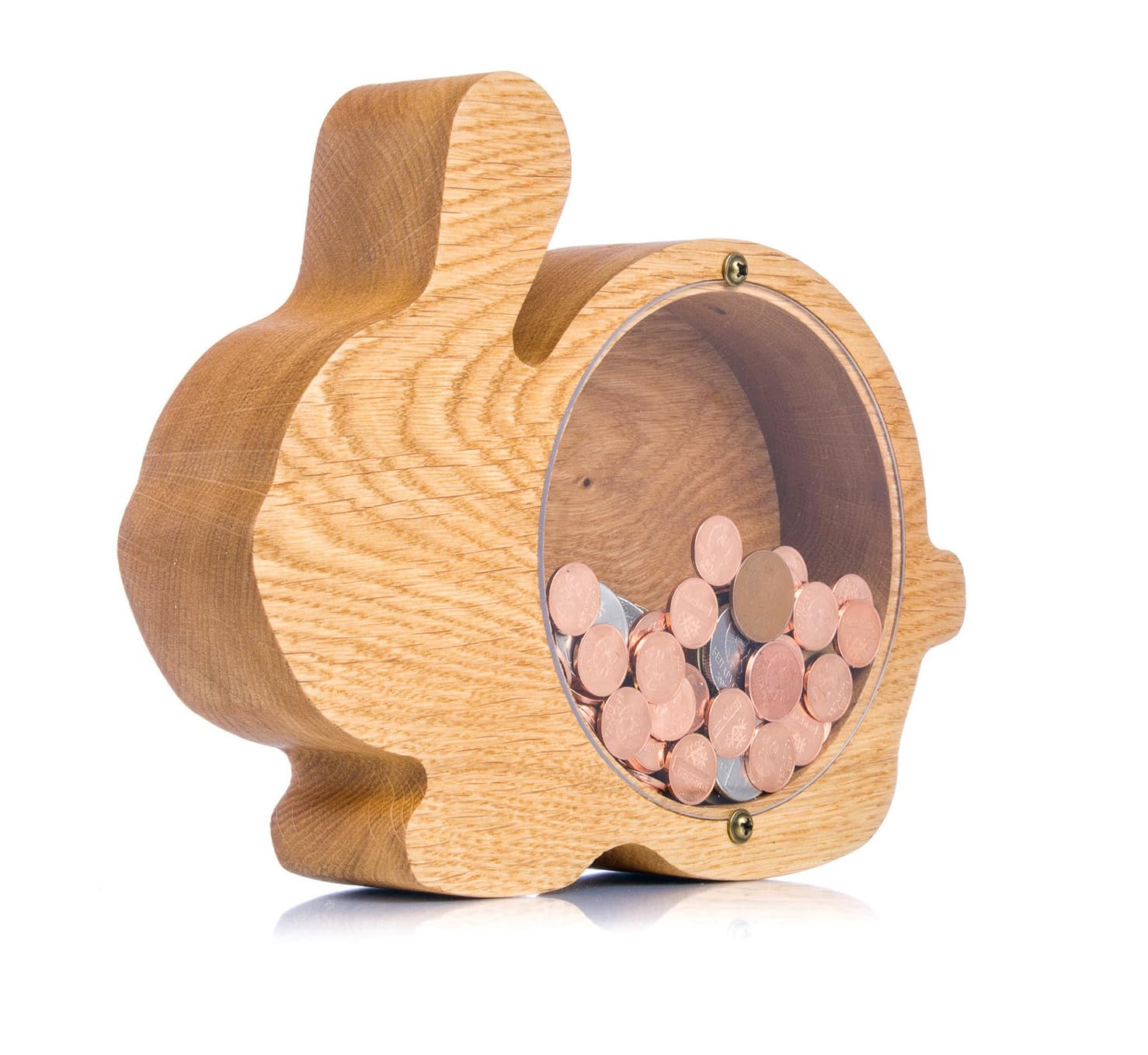 Personalized Rabbit Coin Bank Wooden Piggy Bank for Kids