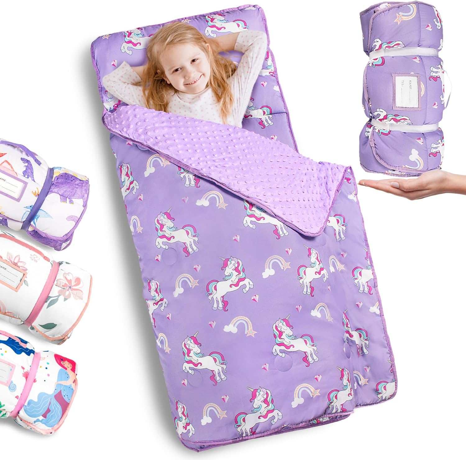 Primlect Toddler Nap Mat with Pillow and Blanket