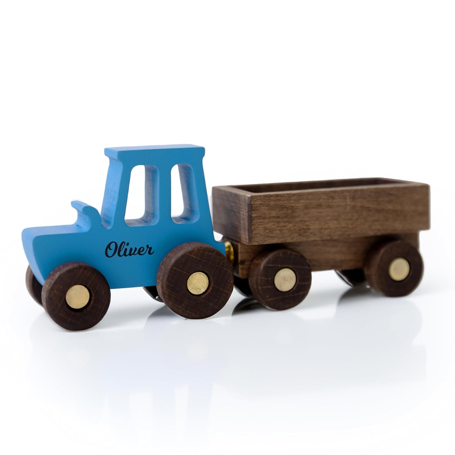 Personalized Wooden Tractor With Name For Kids