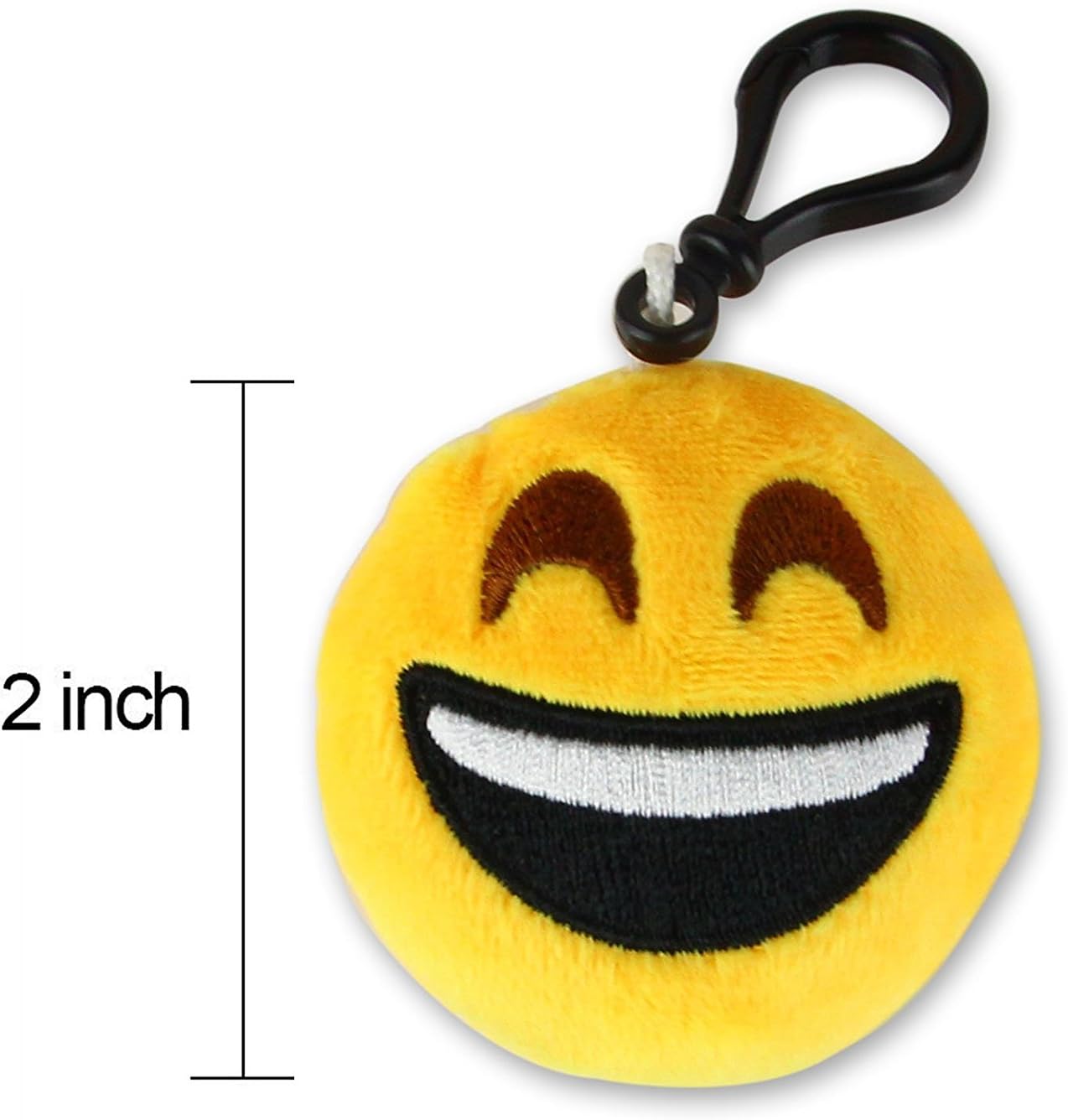 Dreampark 64 Pack Mini Plush Emoticon Keychains