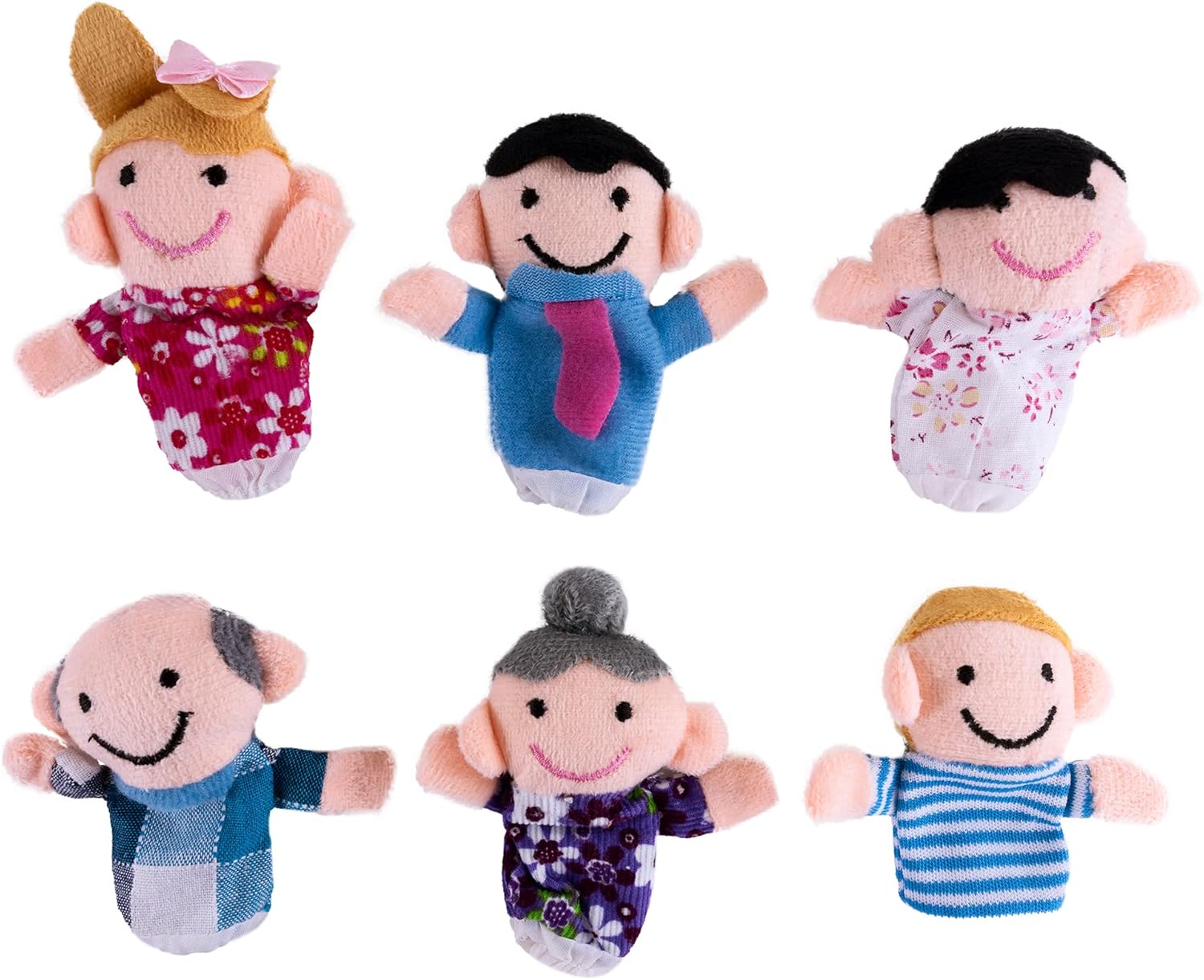 Super Z Outlet Family Finger Puppets 6 Piece Set