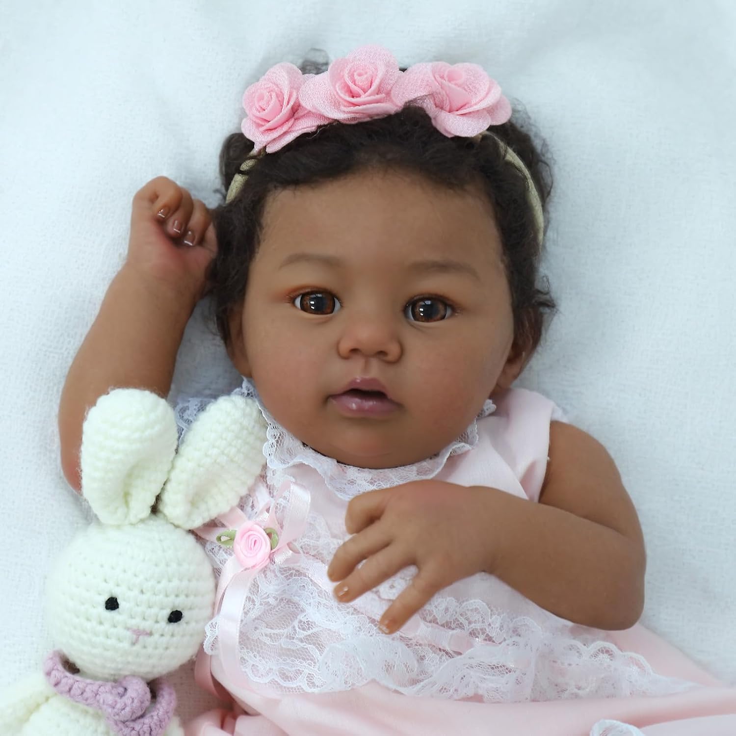 KSBD Reborn Baby Doll 18-Inch Black Girl