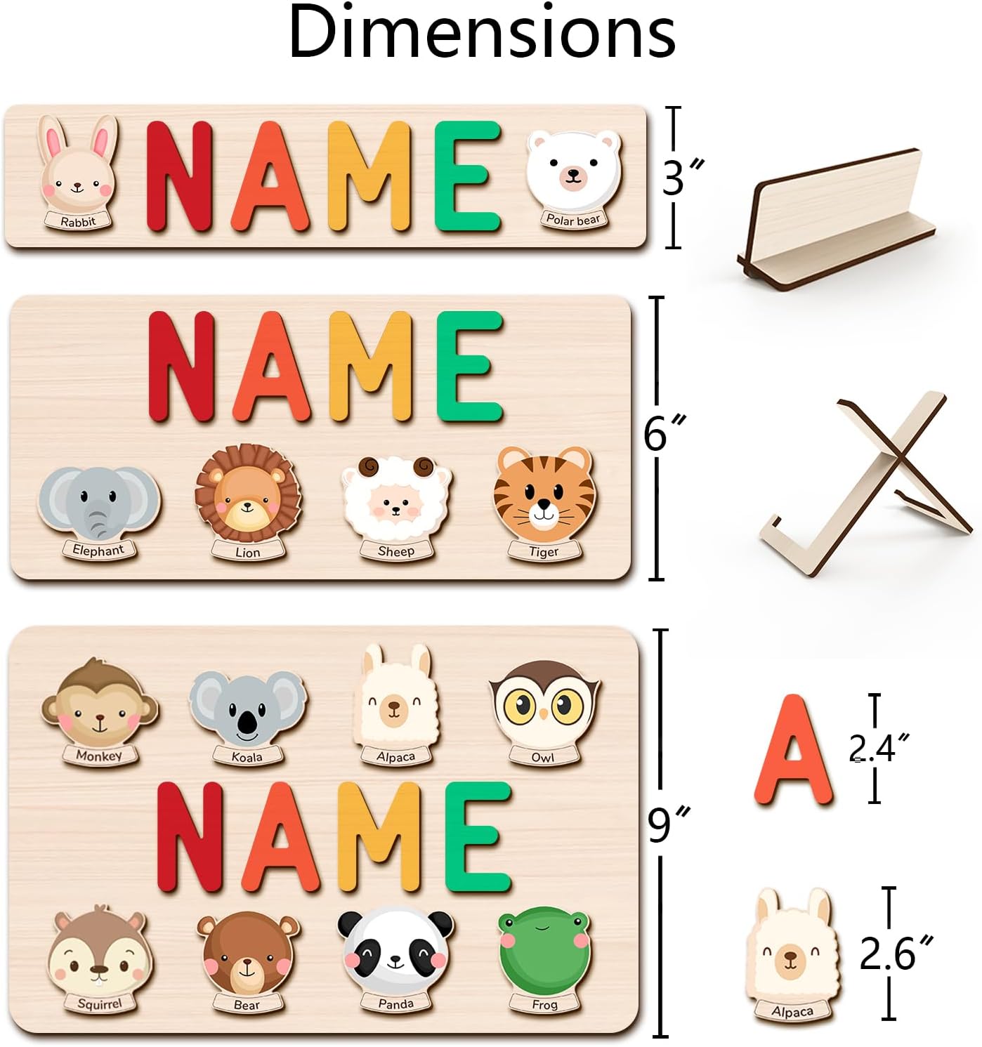 BeneCharm Personalized Name Puzzle for Toddlers