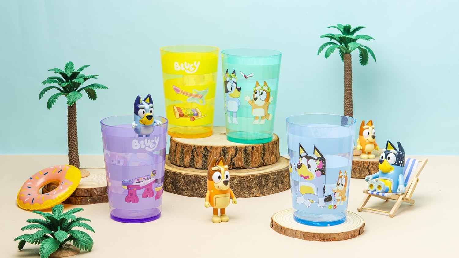 Zak Designs Bluey Nesting Tumbler Set 4-Pack