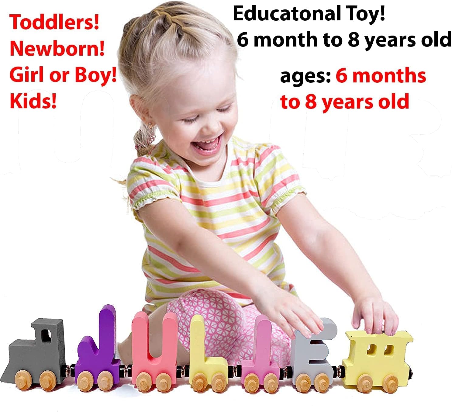 KIDZCO Wooden Trains Puzzle for Kids 1