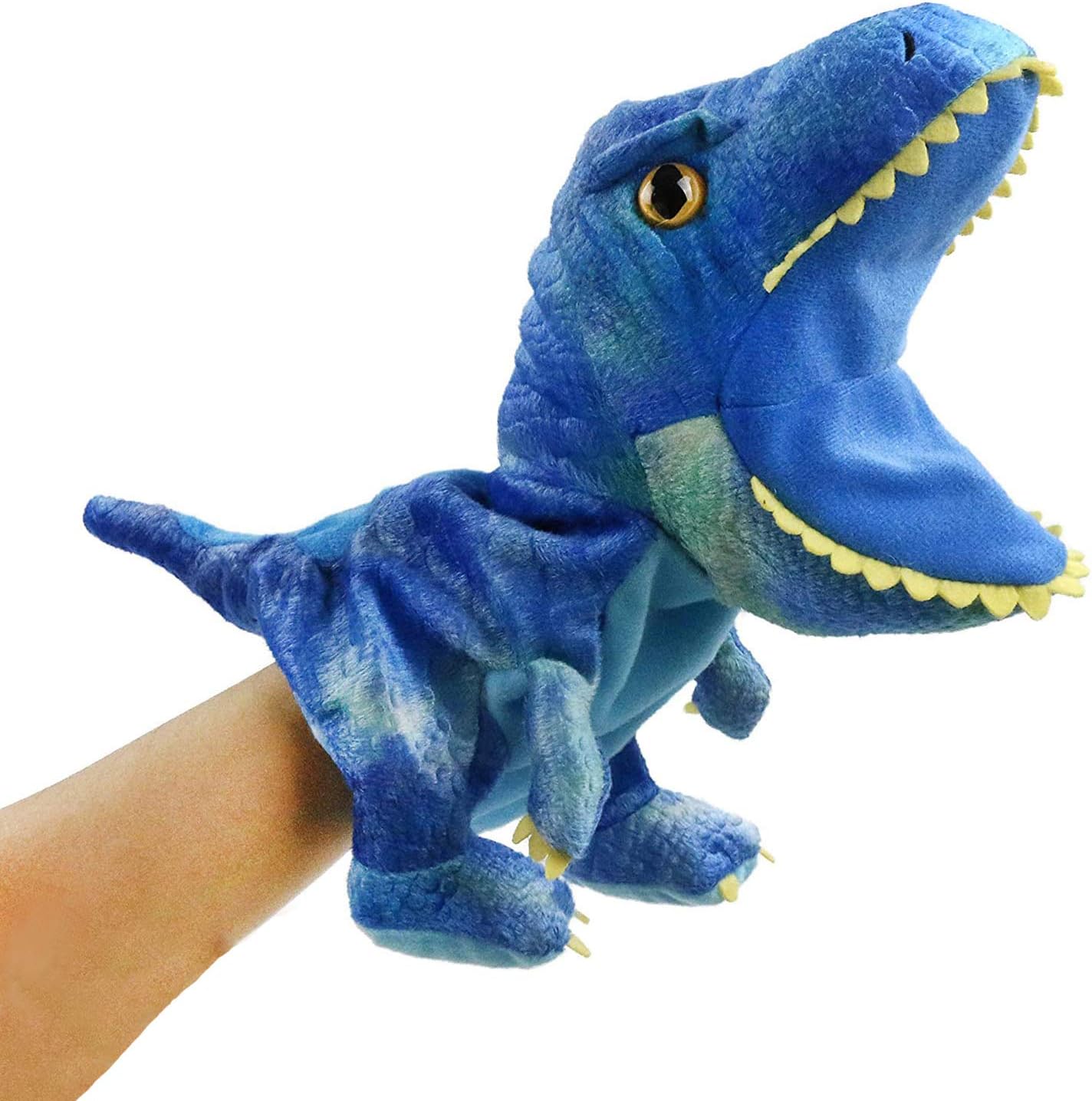 HooYiiok Plush Dinosaur Hand Puppet for Kids 11 Inches
