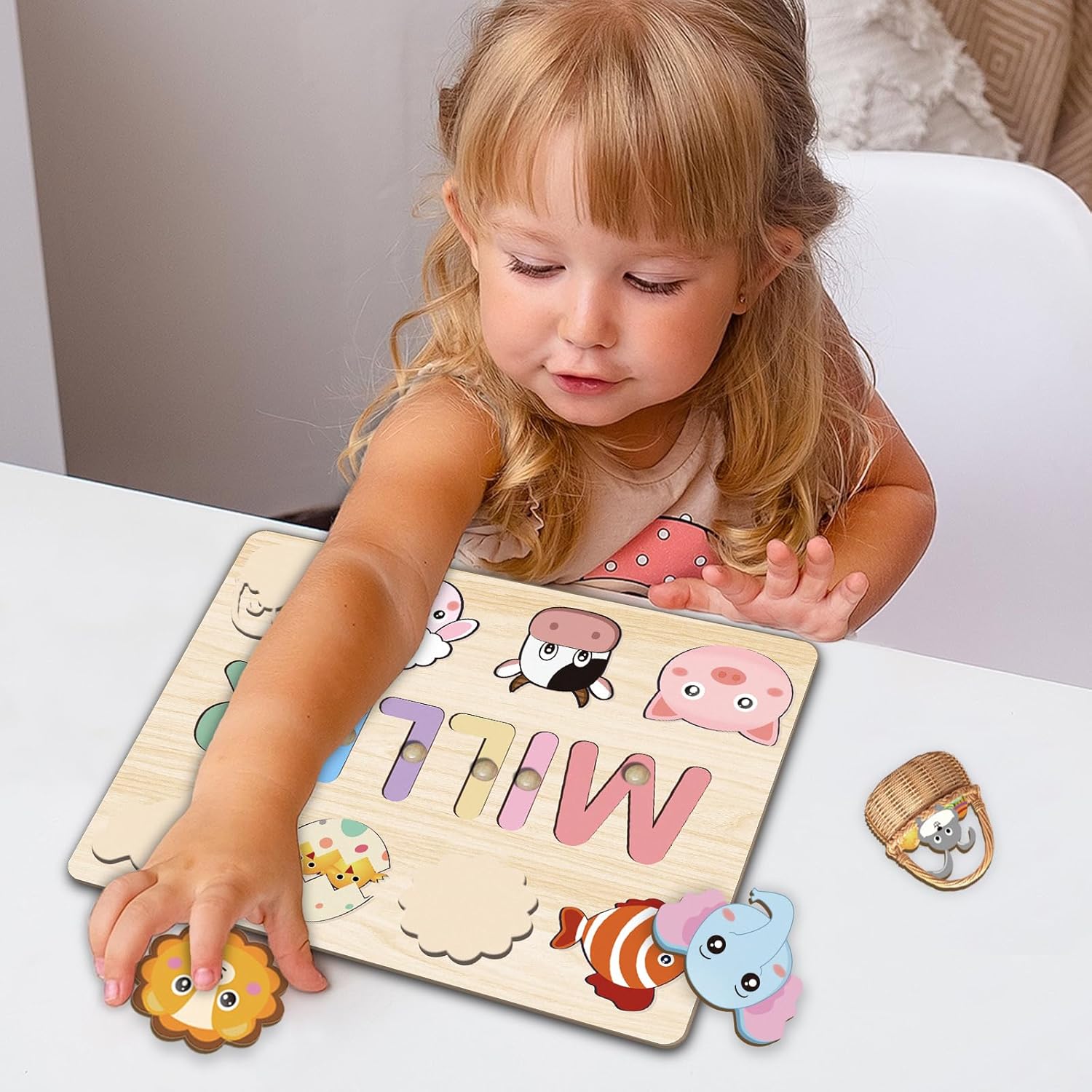 Personalized Name Puzzle for Kids 1 Year Old