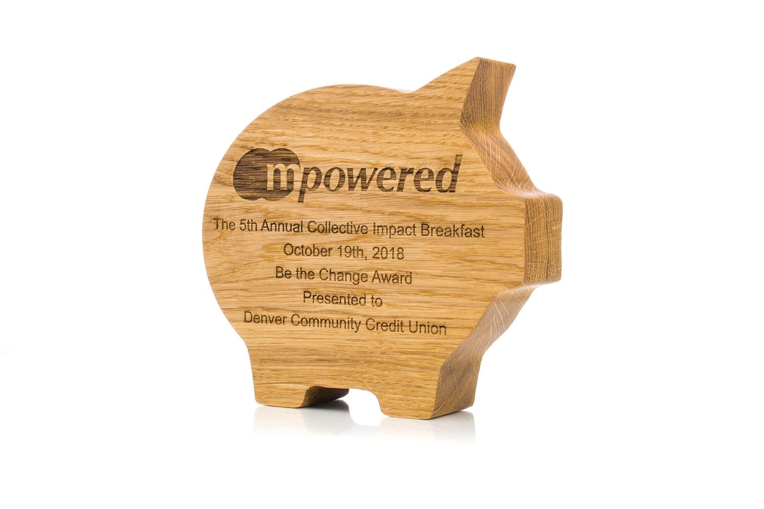 Oak Wood Coin Bank for Kids - Personalized Saving Box