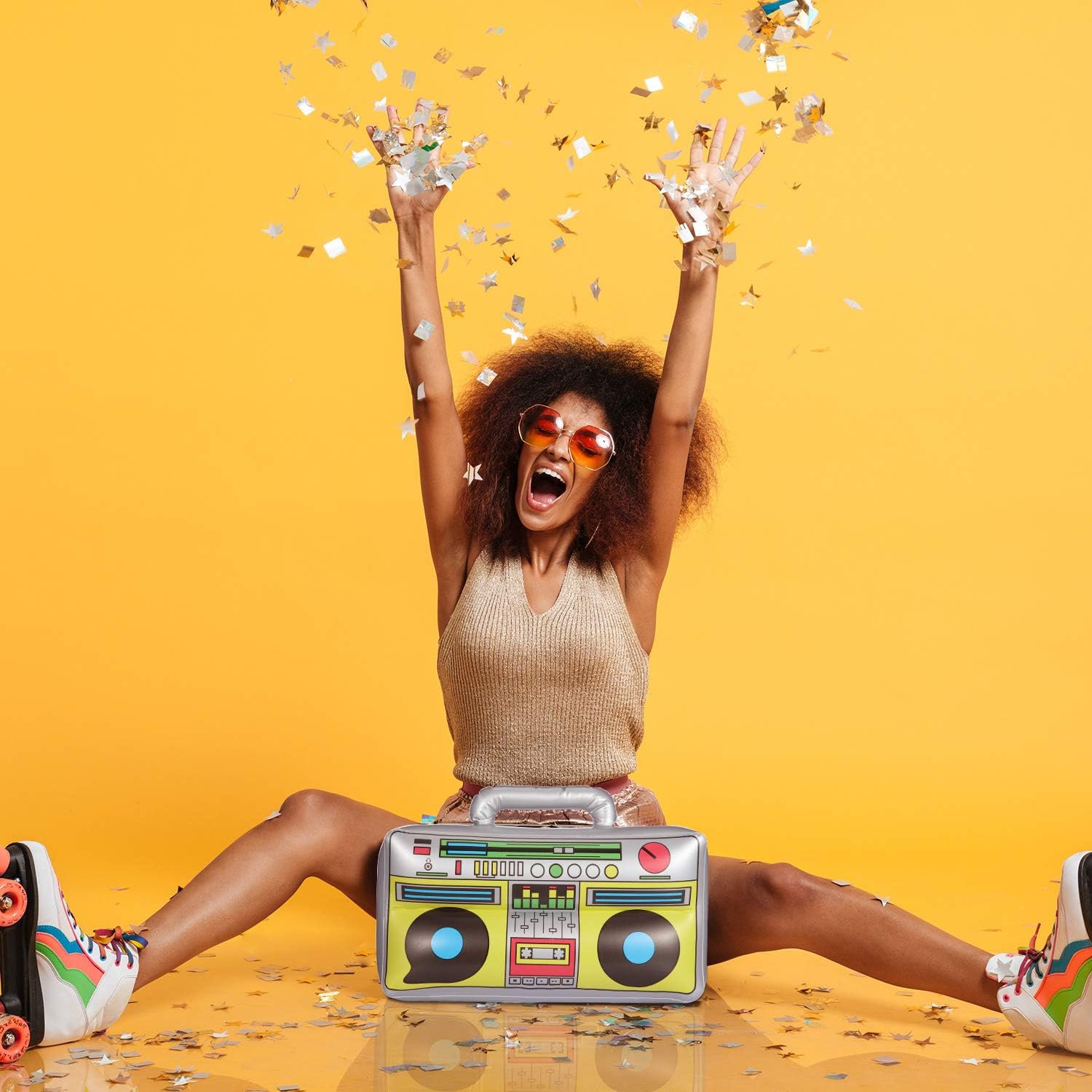 Meekoo Inflatable Boombox 80s 90s Party Decor 3 Packs