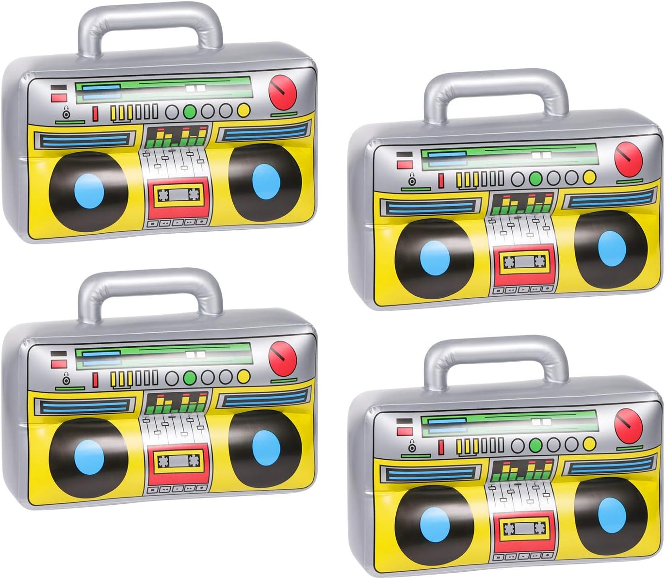 4 PCS Inflatable Boombox 80s 90s Party Decorations