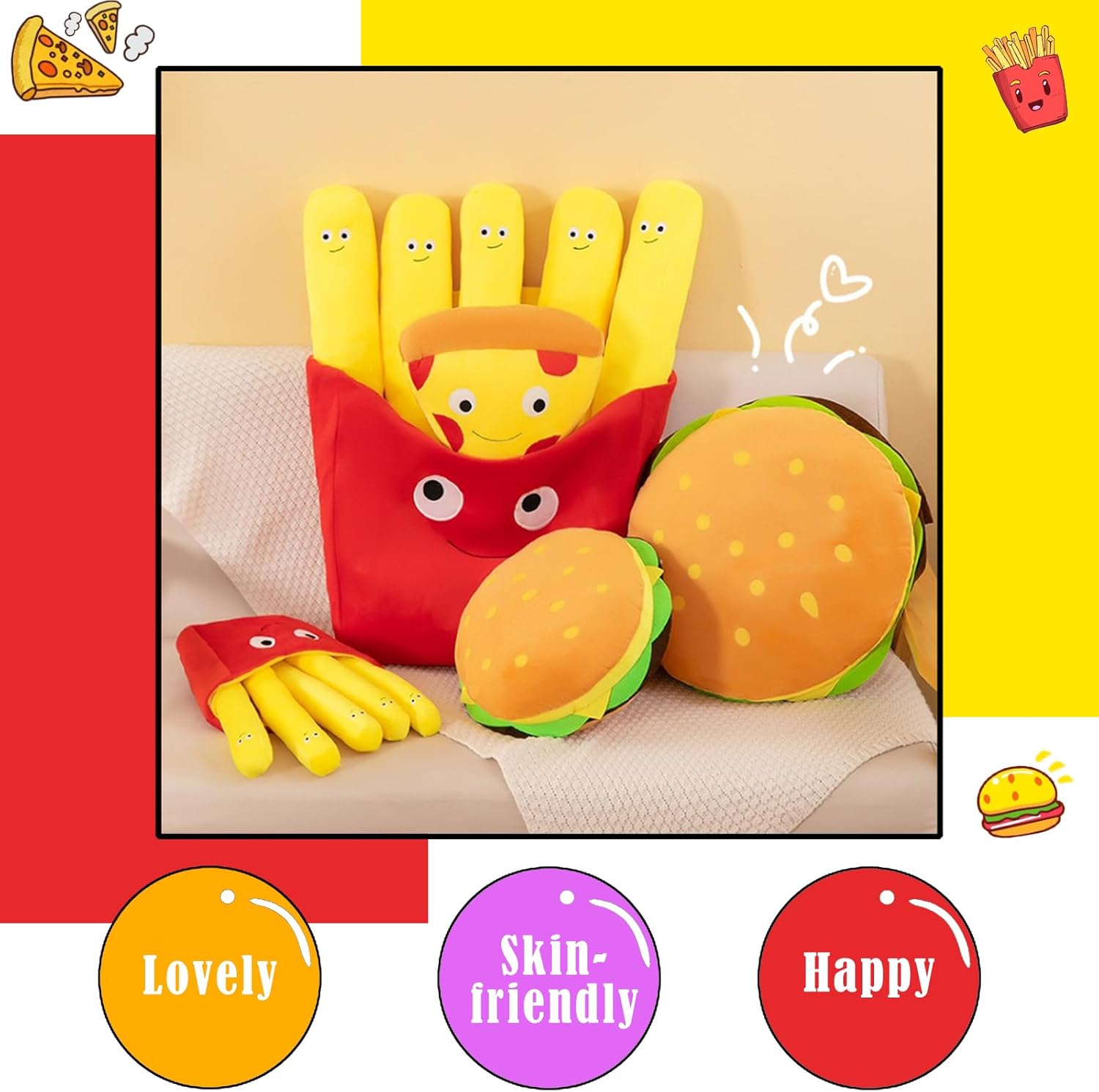NILISWIEST Food Pillows Toy Plush Soft and Cuddly
