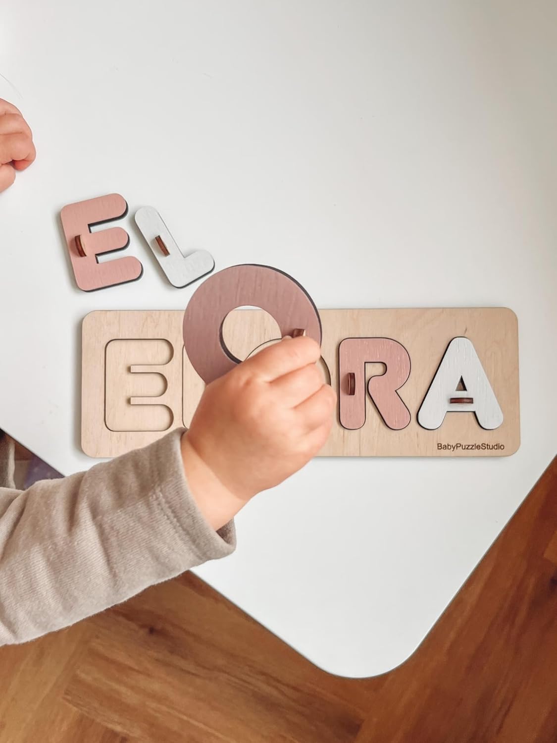 Personalized Baby Name Wooden Puzzle for Toddlers
