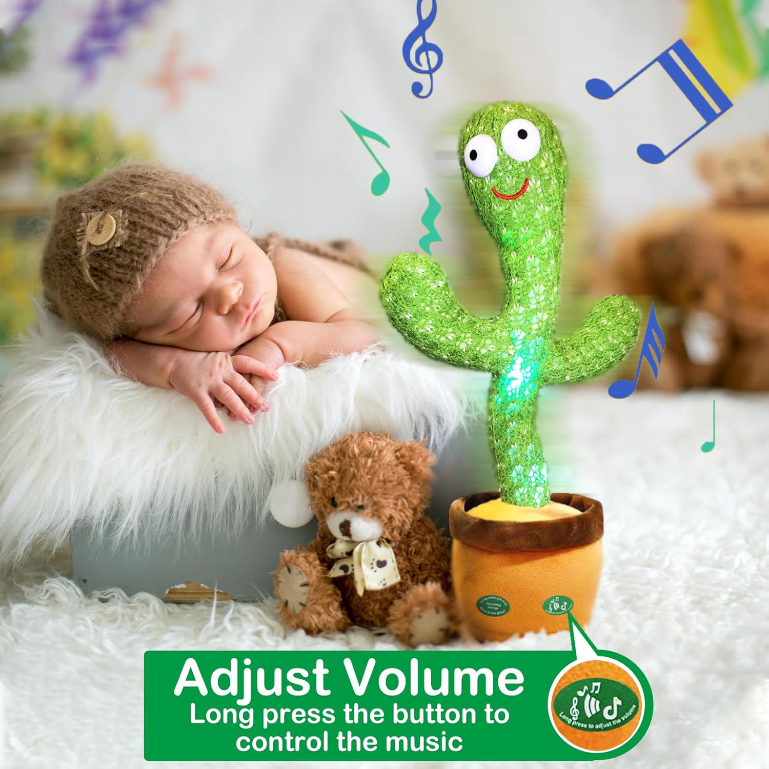 Pbooo Talking Cactus Toy with Singing Dancing