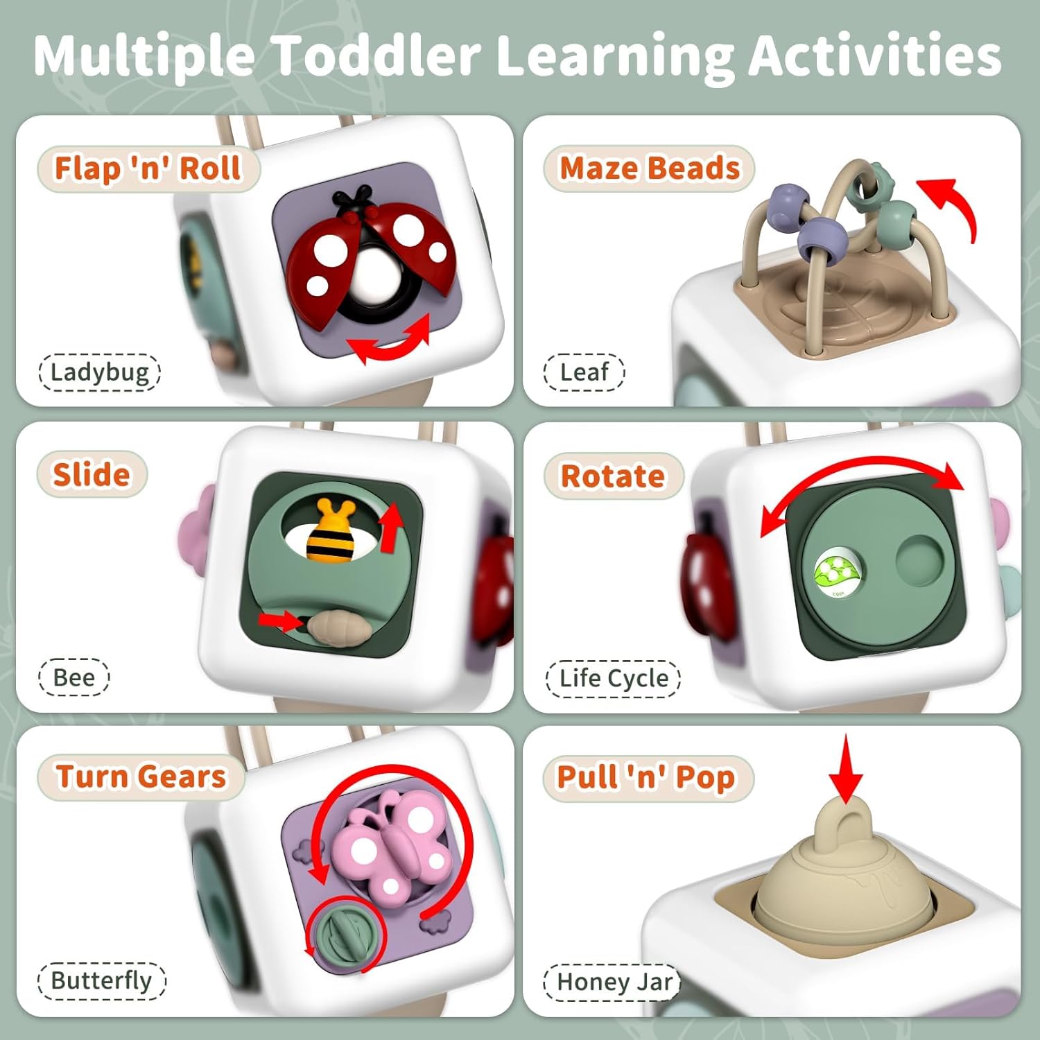 SOCBTNSO Baby Busy Board Cube for 1 Year Old