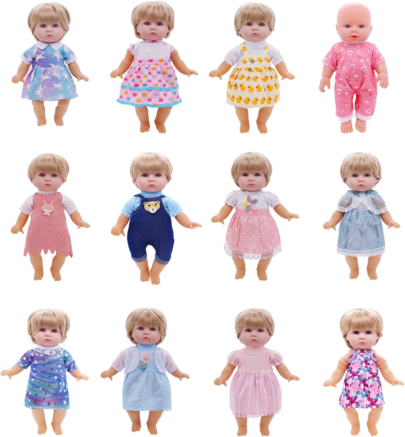 Digabi Girl Doll 12 Sets Outfits Accessories
