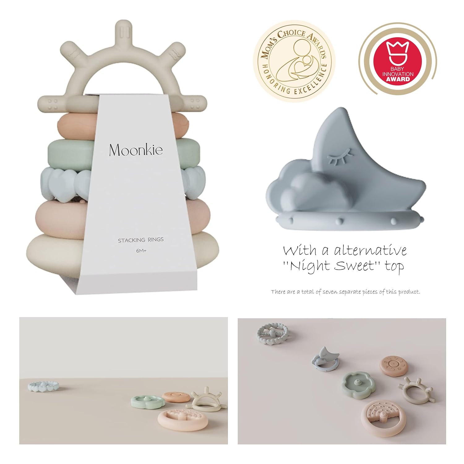 Moonkie Stacks of Circles Teething Toy Set