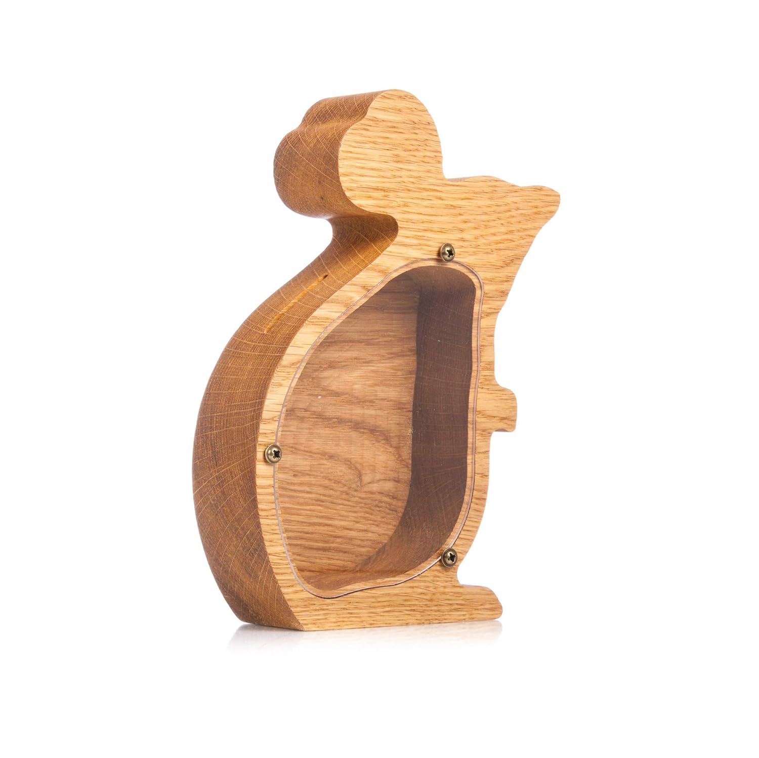 Wooden Piggy Bank with Mouse Design Money Box Frame