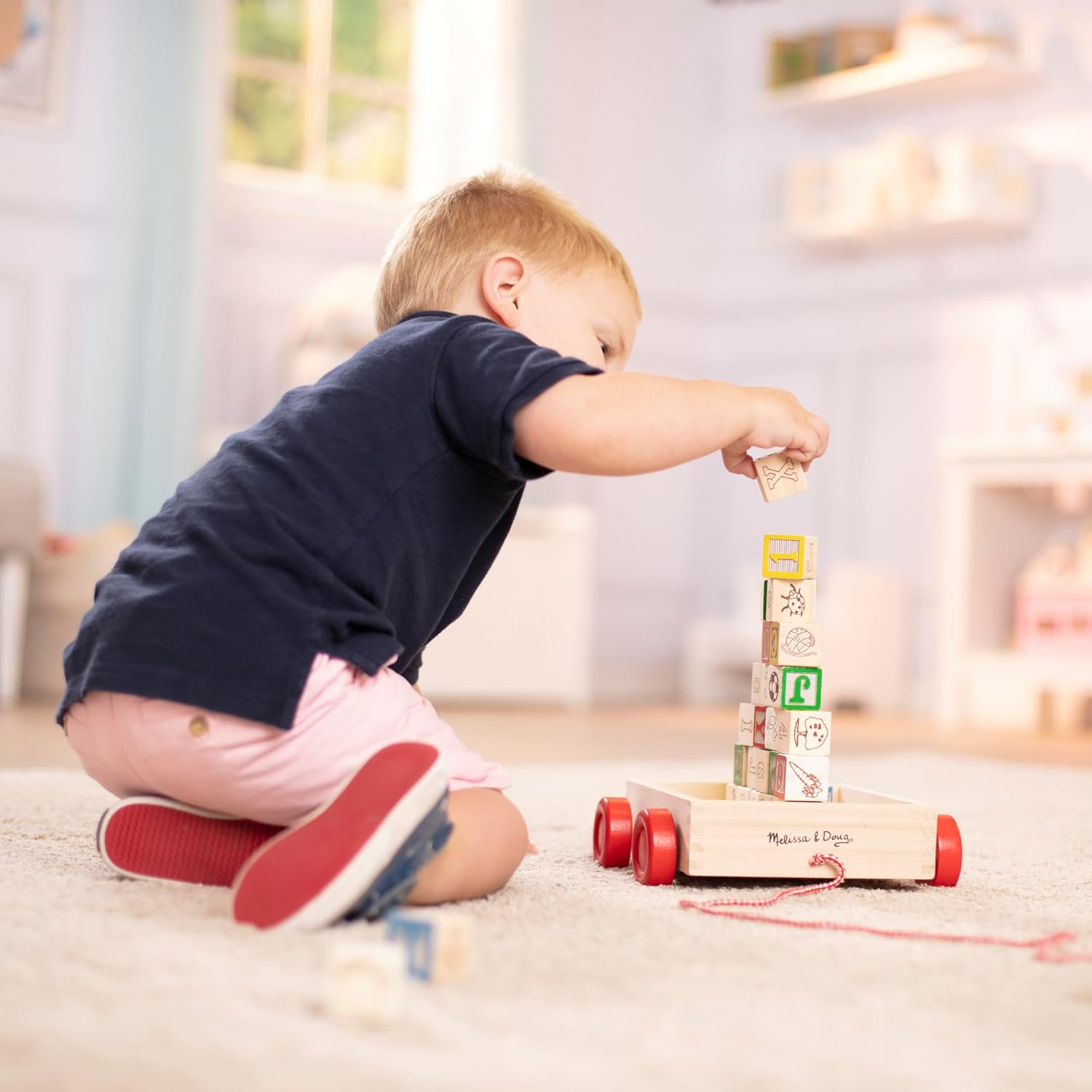 Melissa Doug Classic ABC Wooden Block Set