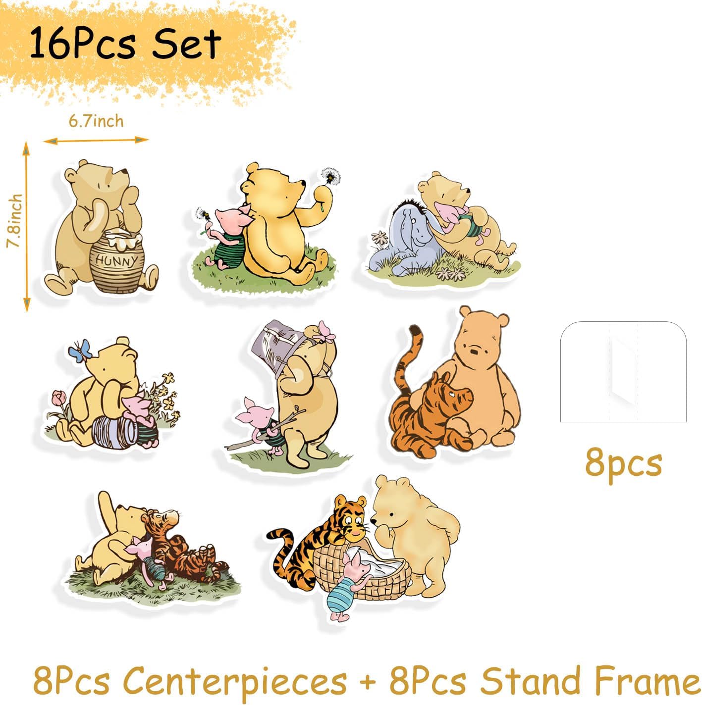 FurPaw Classic Winnie Bear Cutouts Prop with Stand