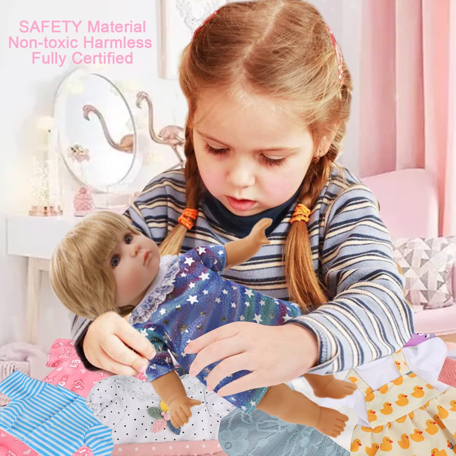 Digabi Girl Doll Clothes 8 PCS for 12 Inch Dolls