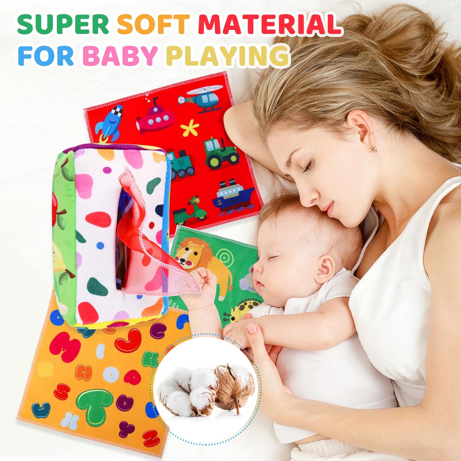YOGINGO Baby Tissue Box Toy Montessori 6-12 Months
