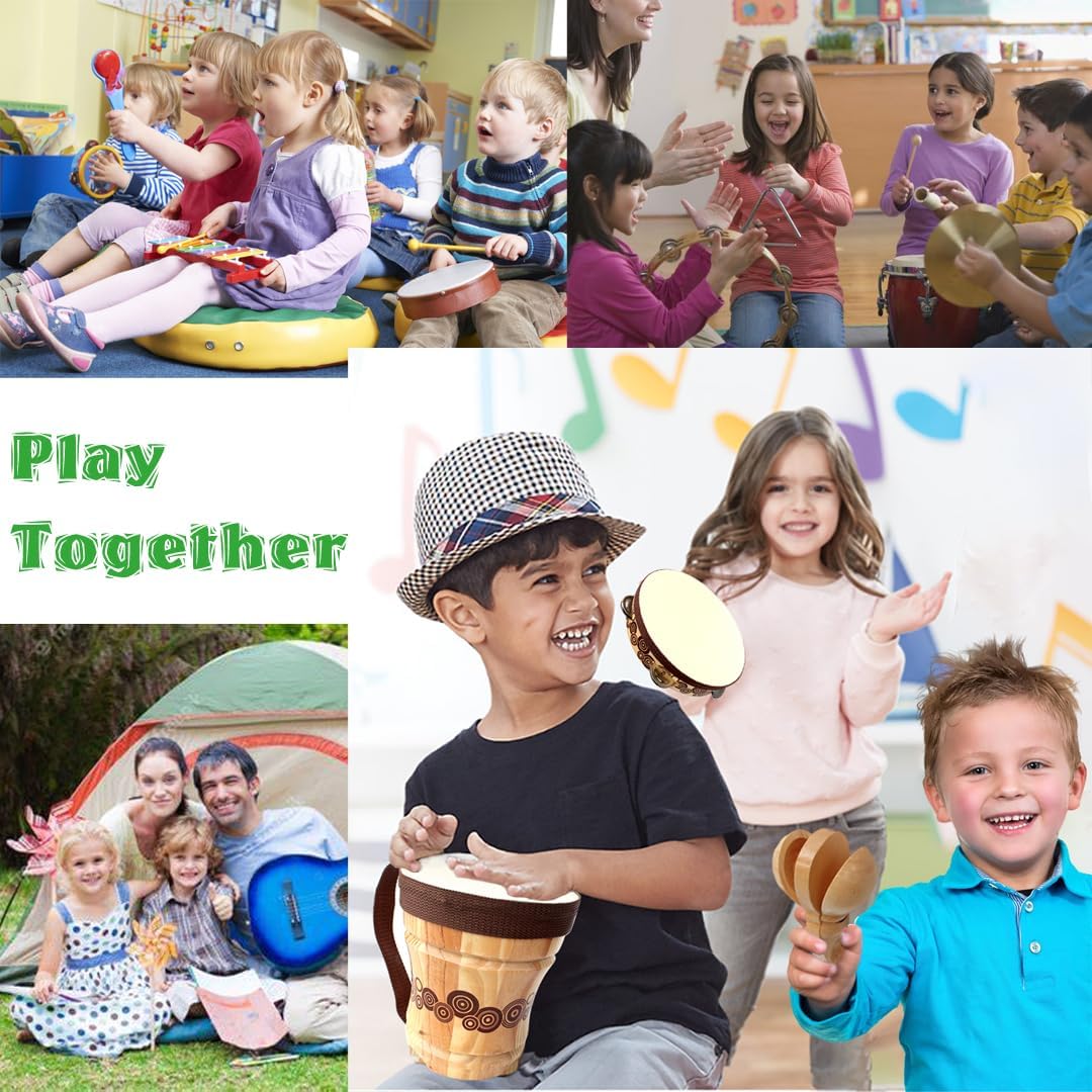 Kallwong Wooden Drum Percussion Set for Kids