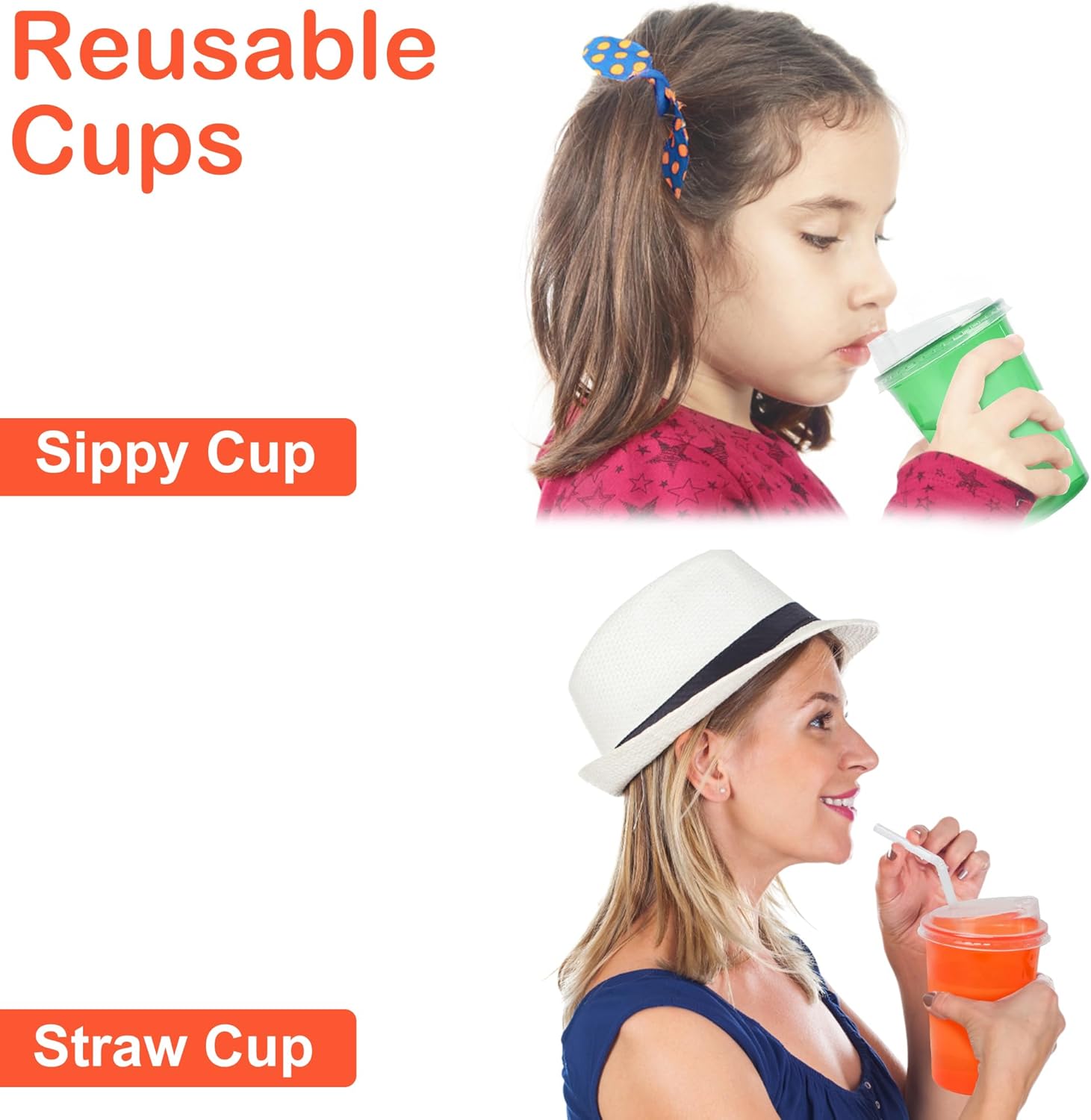 L LIKED 12 Oz Kids Sippy Cups Assorted 20 Count