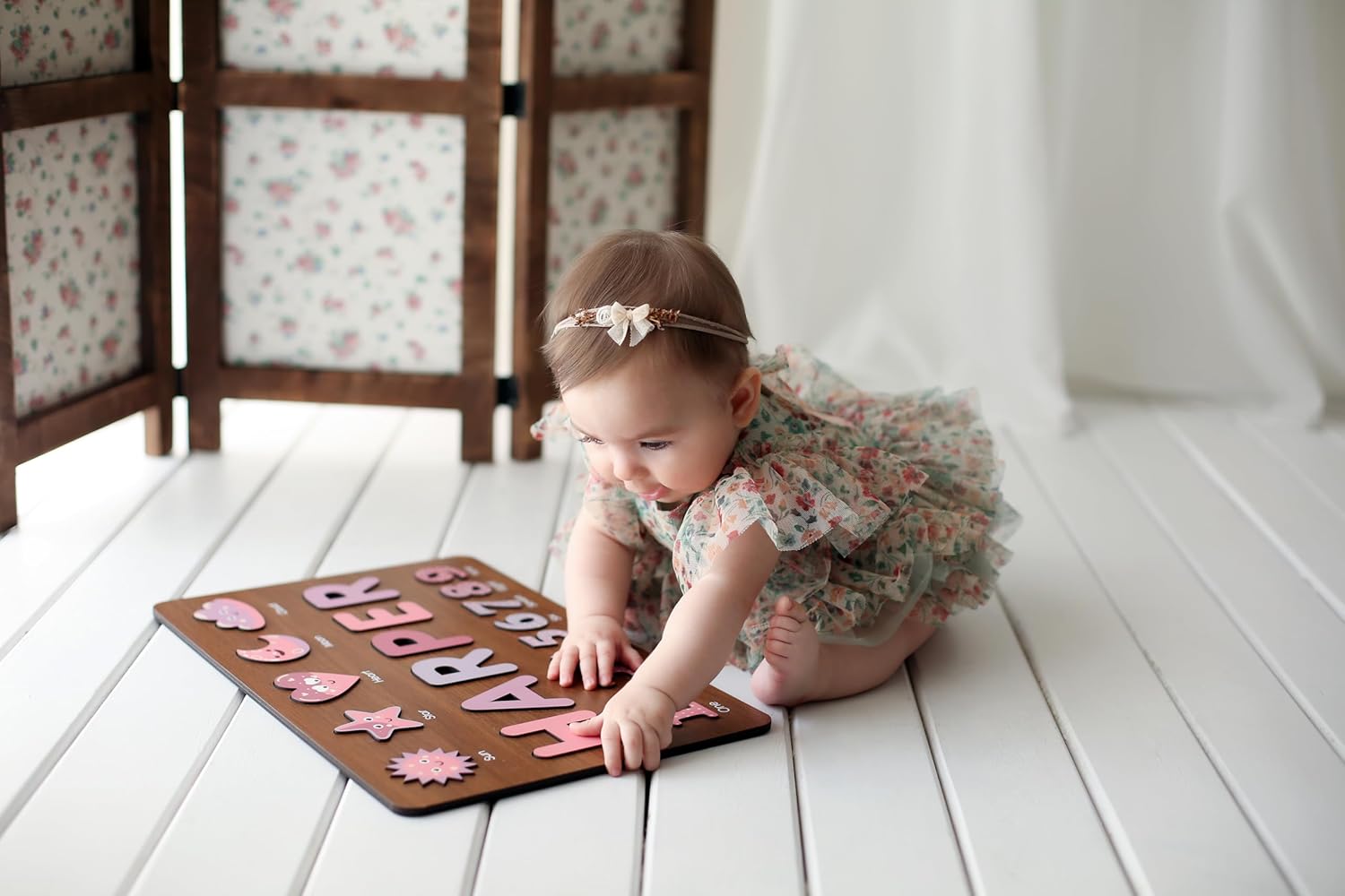 Custom Wooden Name Puzzle for Kids Personalized Montessori Learning Toy