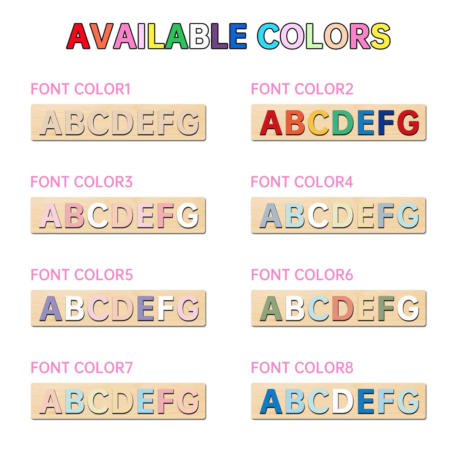 Vnque Personalized Wooden Name Puzzles for Kids 1