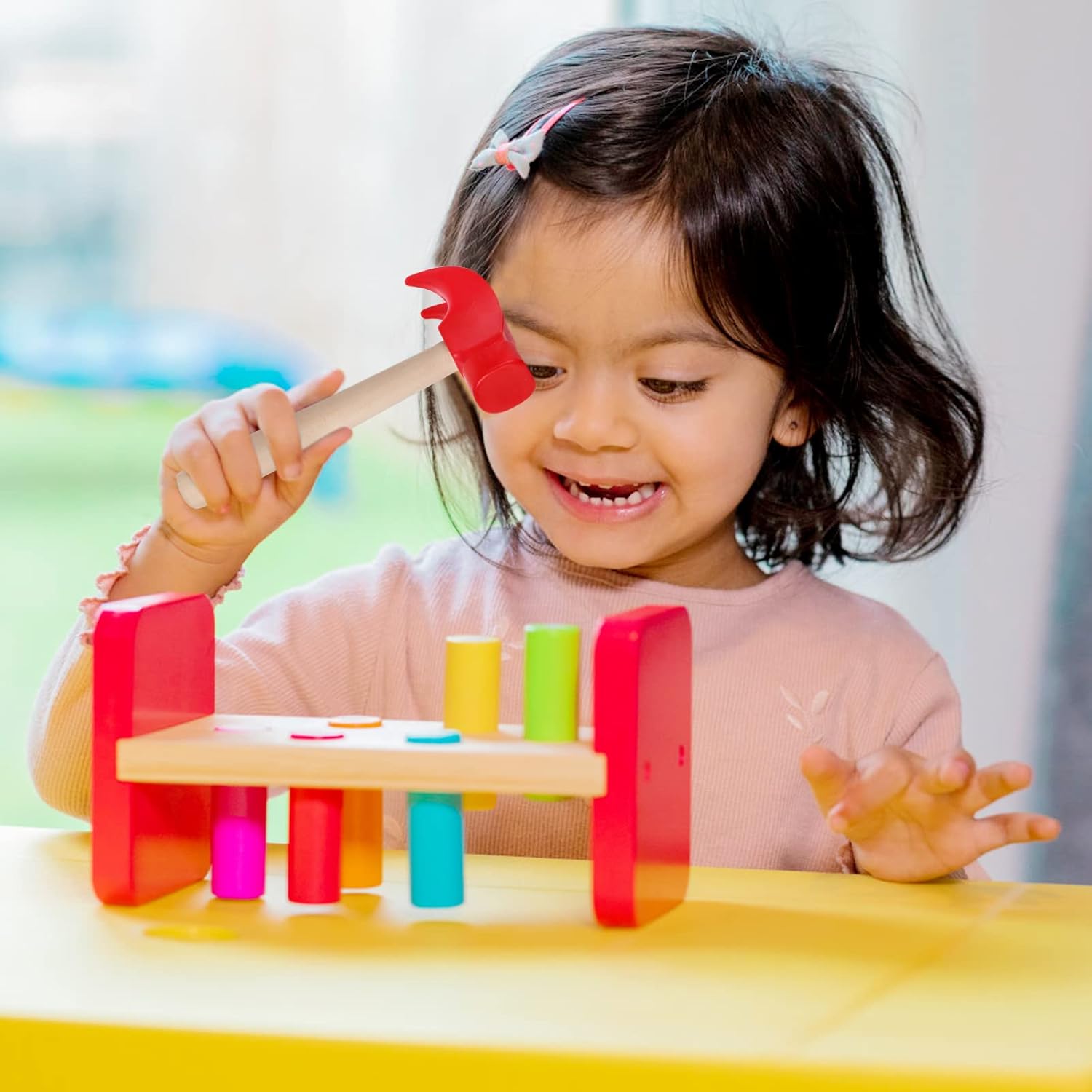 Fowecelt Wooden Hammer Toys for Kids