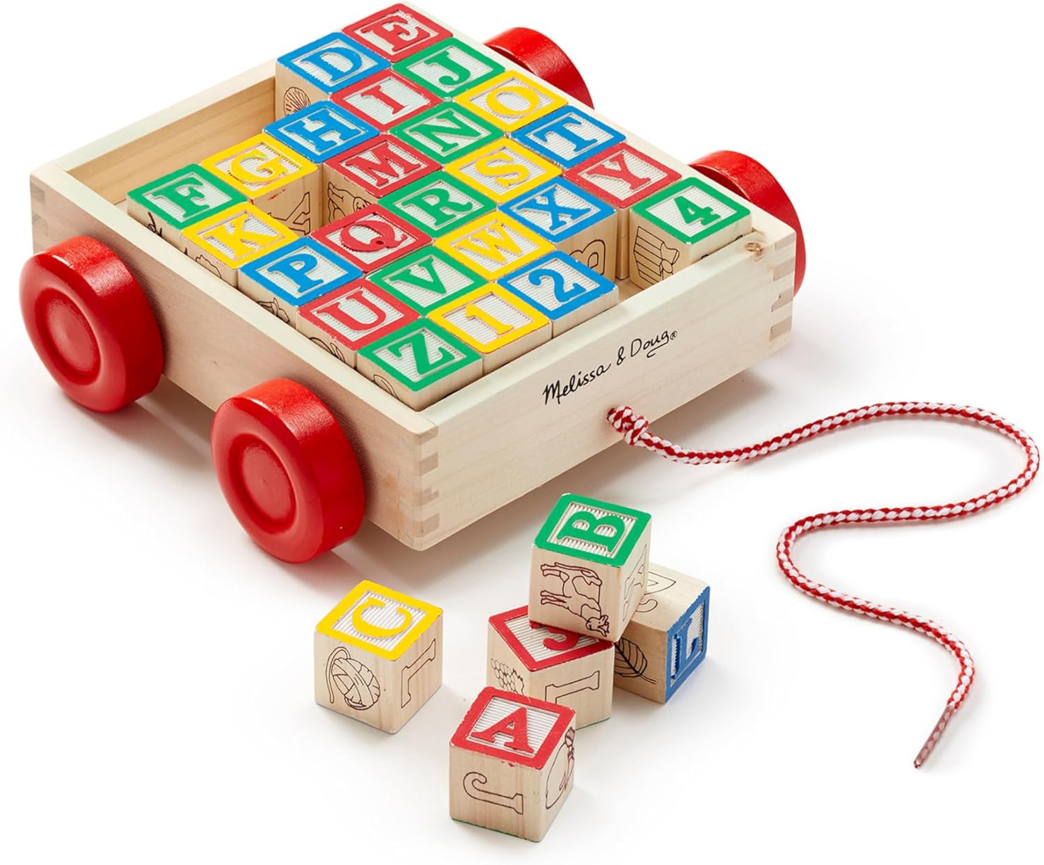 Melissa Doug Classic ABC Wooden Block Set