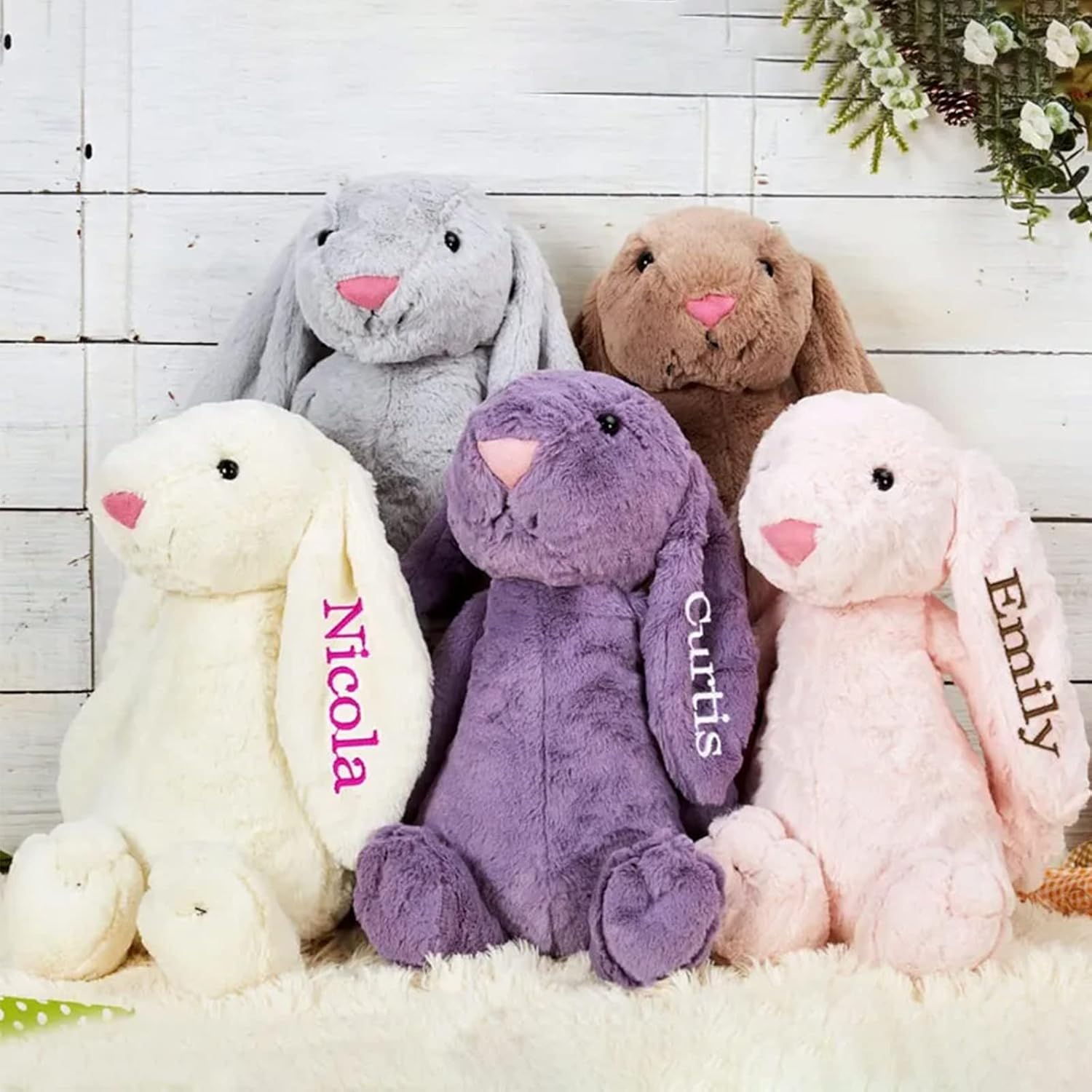 Personalized Plush Bunny with Childs Name