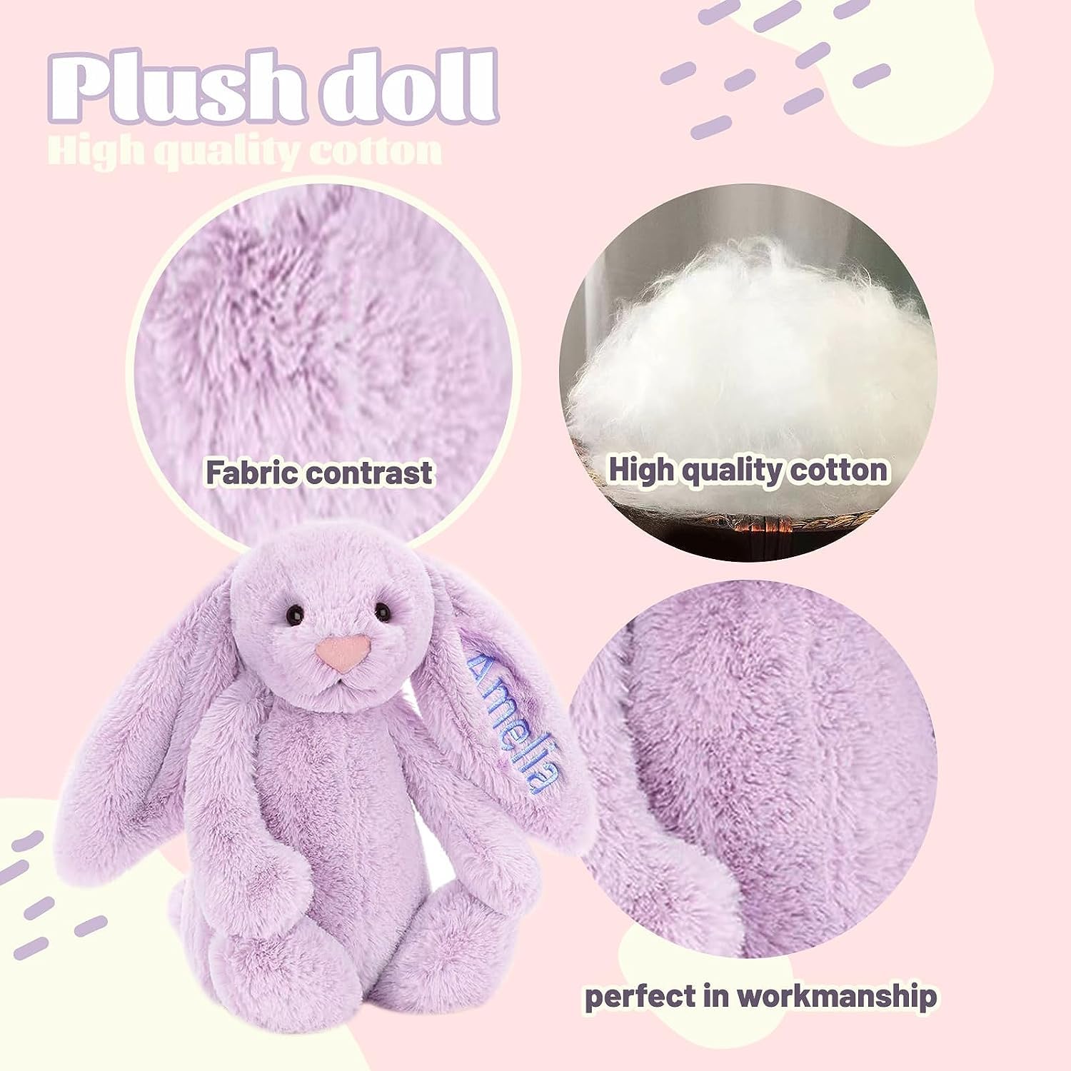 Personalized Plush Bunny with Childs Name