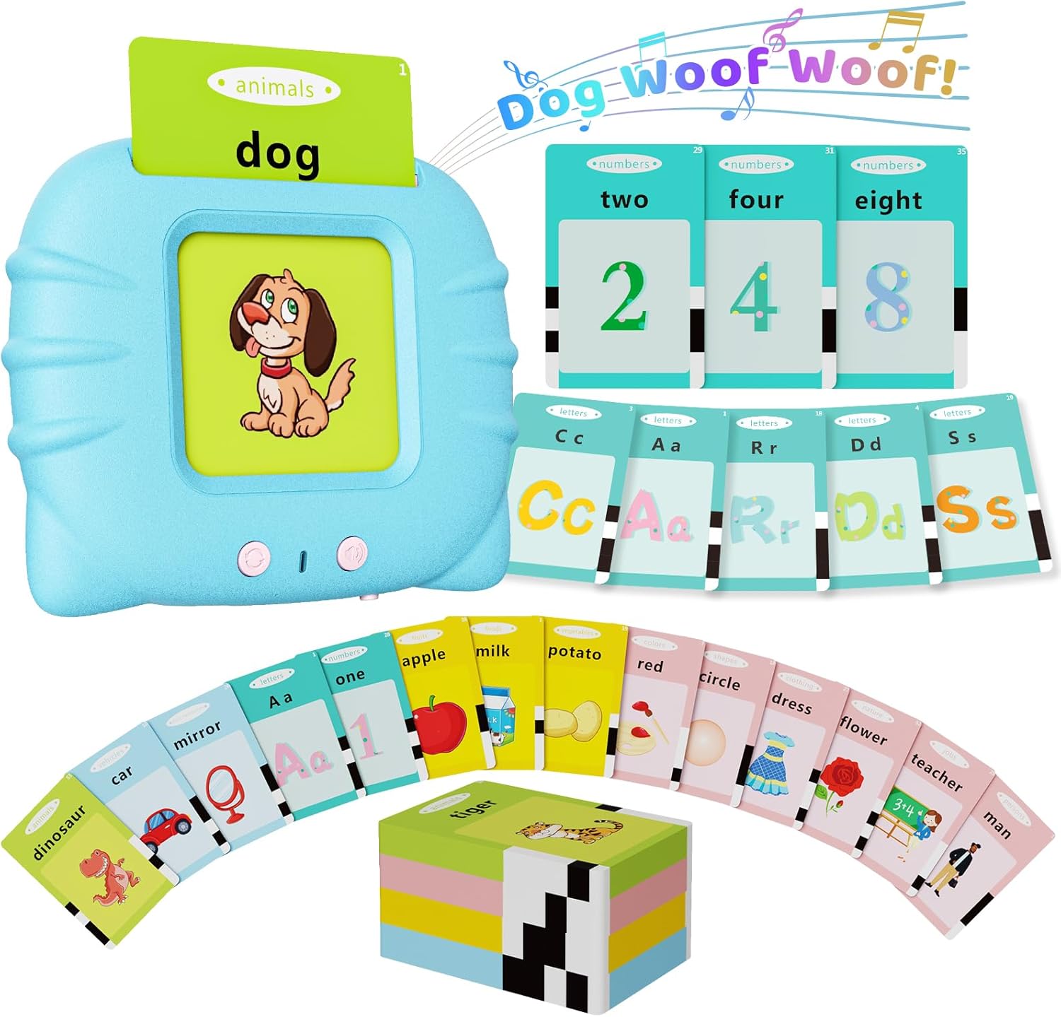 Aullsaty Talking Flash Cards for Toddlers 1-6 Years