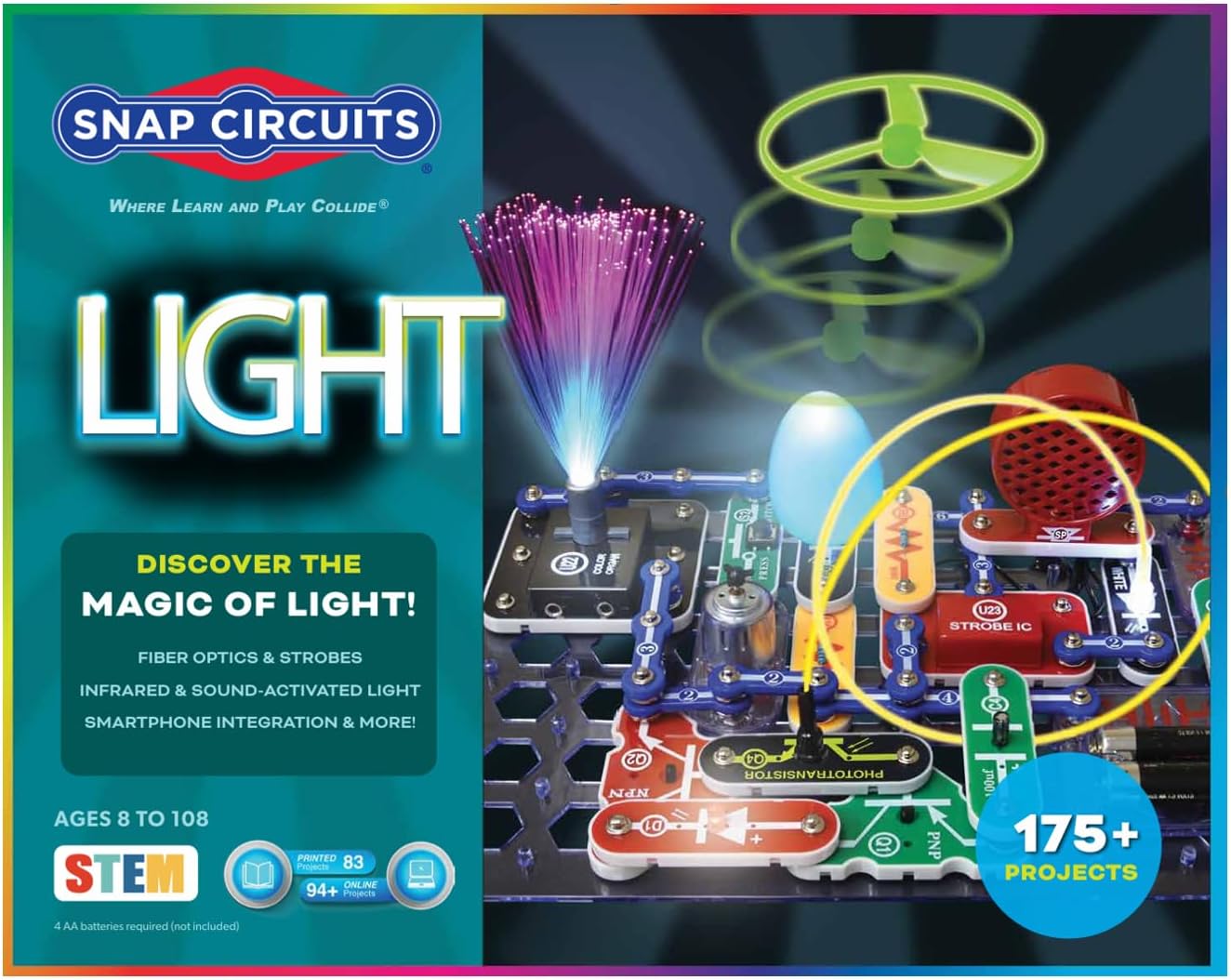Snap Circuits Light Kit 175 STEM Projects Educational Toy for Kids 8
