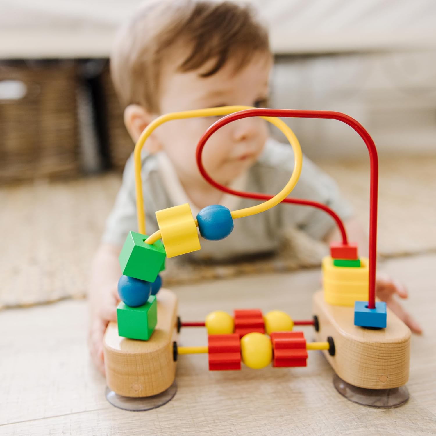 Melissa Doug First Bead Maze - Wooden Educational Toy for Babies and Toddlers