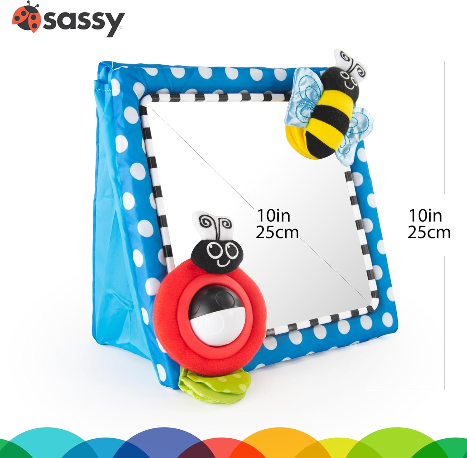 Sassy Tummy Time Floor Mirror for Newborns 0 Months