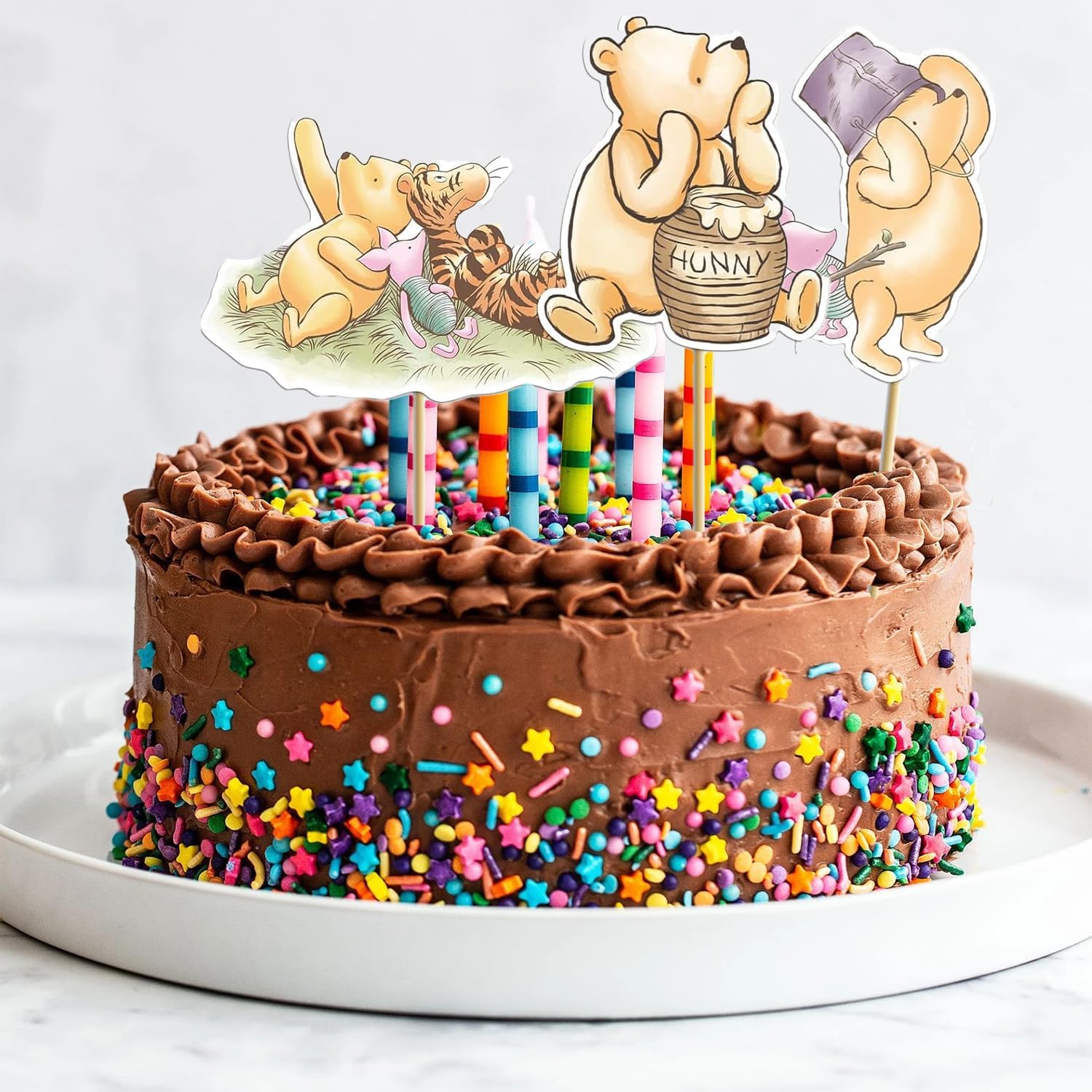 16PCS Classic Winnie Centerpieces for Baby Showers