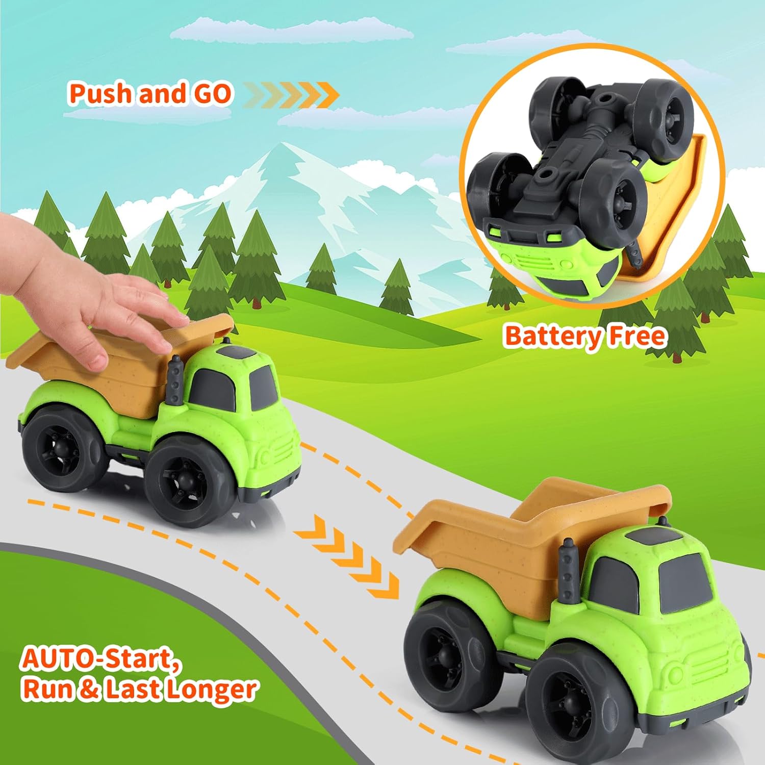 UOYLEYVN Toddler Trucks 1-3 Year Old Play Set