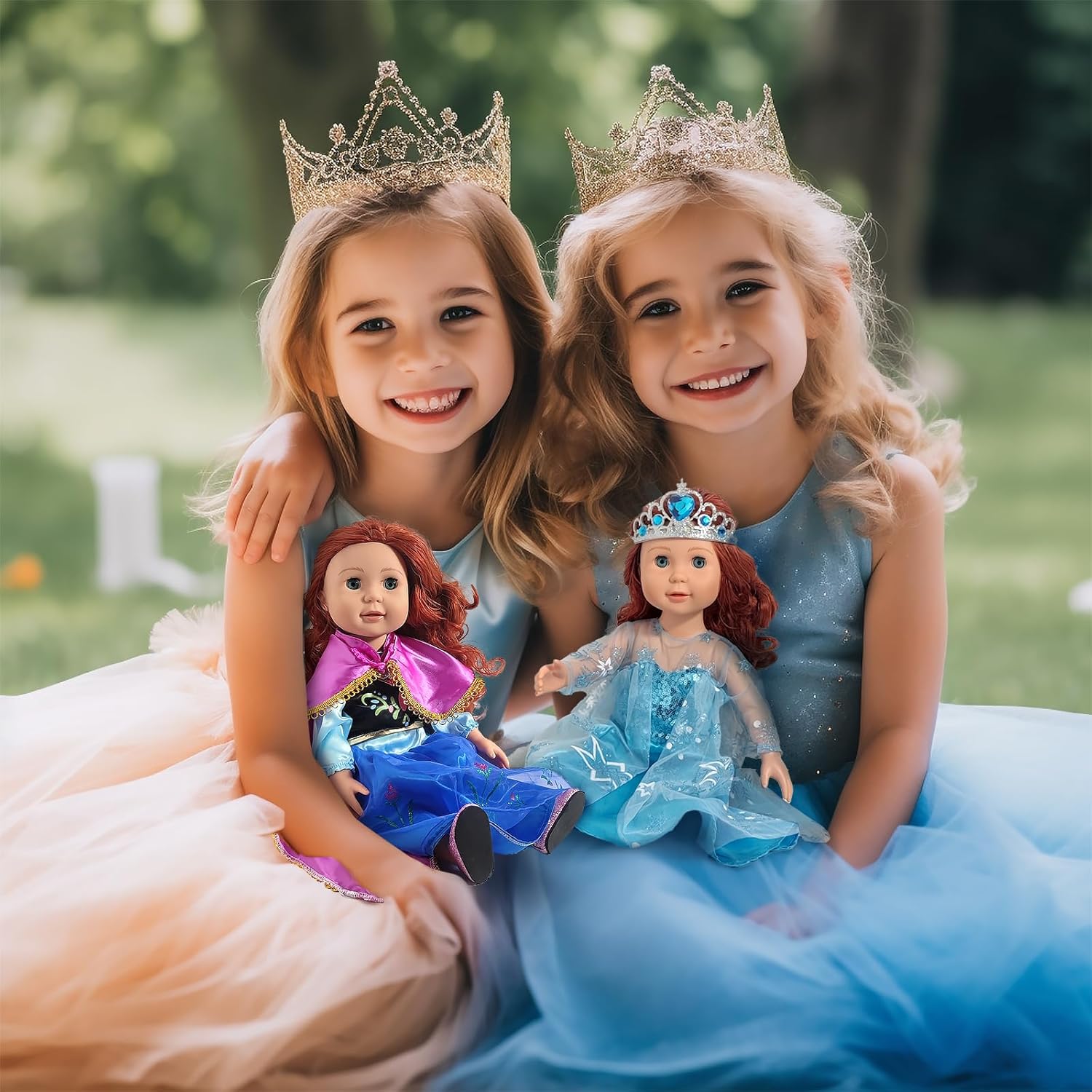 WONDOLL 18 Inch Princess Dress 6Pcs Costume Set