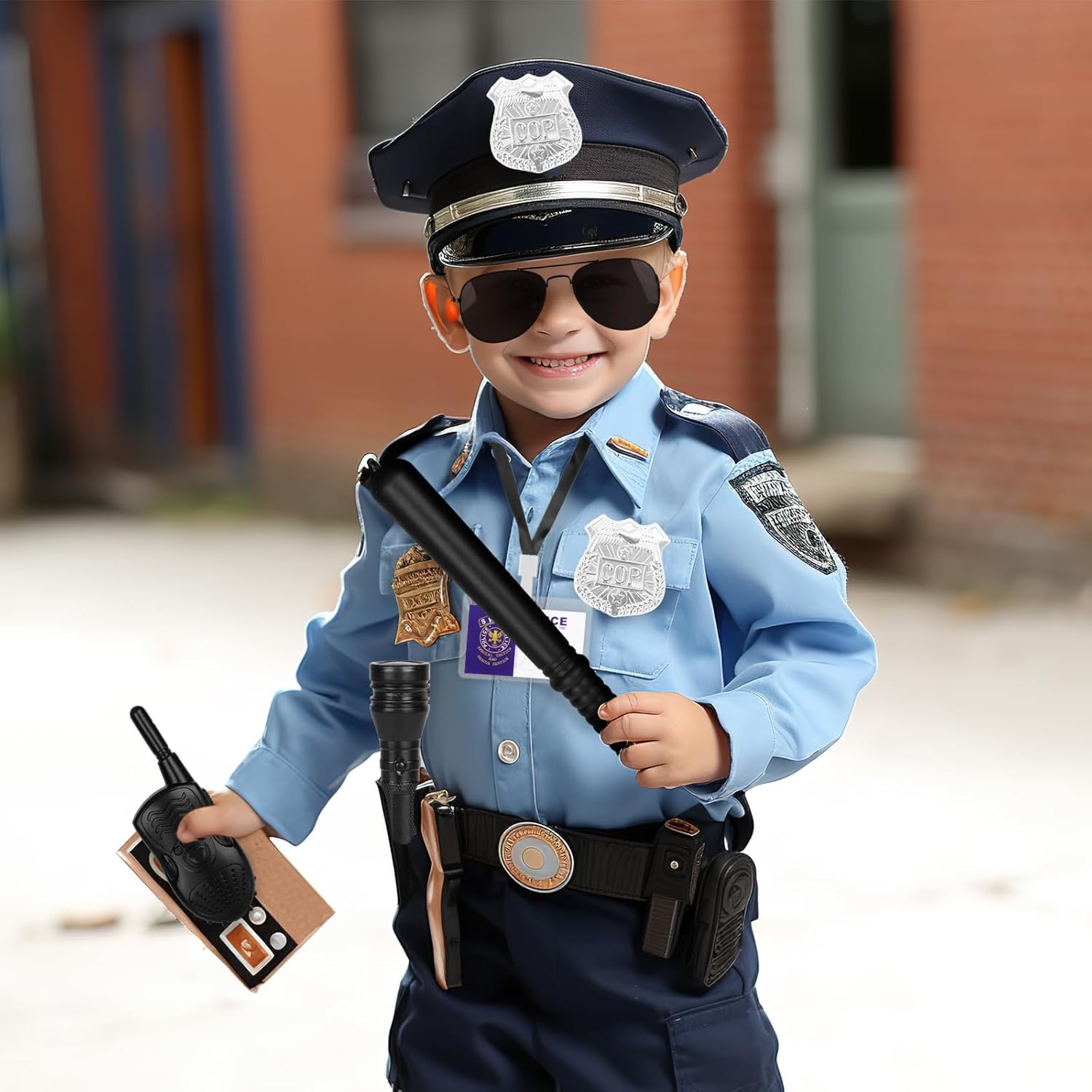 3 Otters Police Pretend Play Toy Set 9PCS